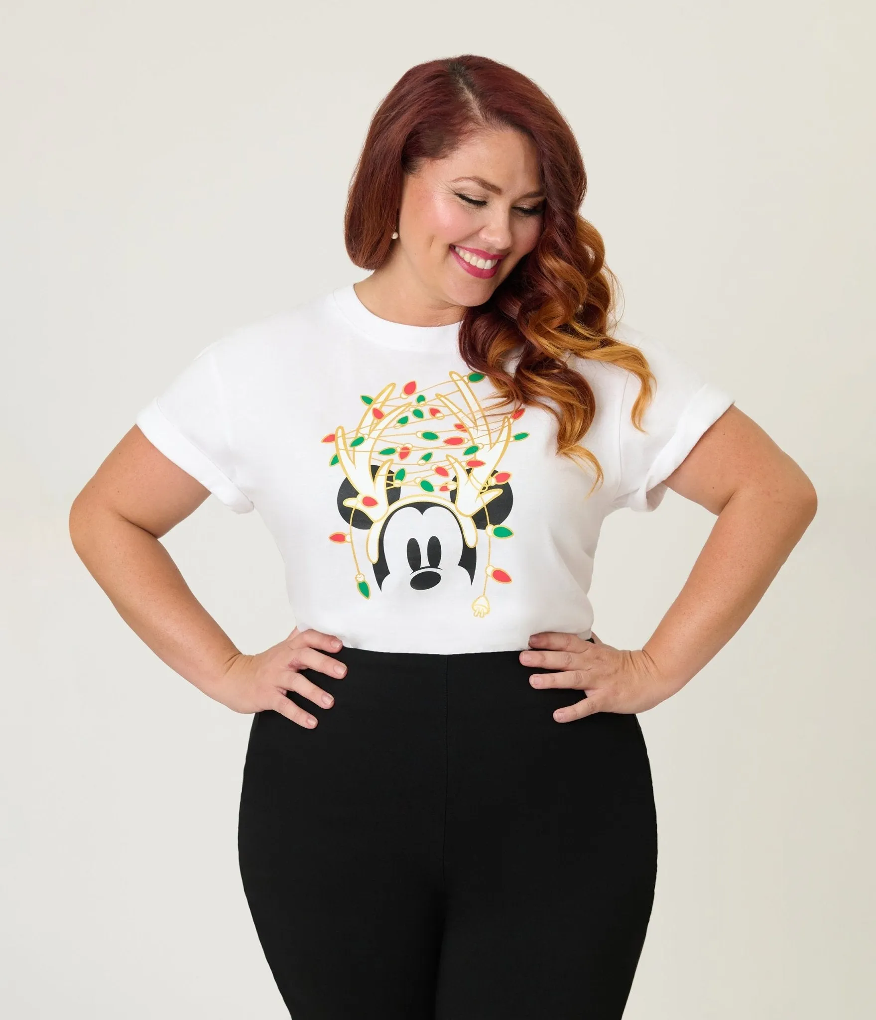 Disney Holiday Collection by Unique Vintage White Mickey Holiday Unisex Graphic Tee sold by Unique Vintage