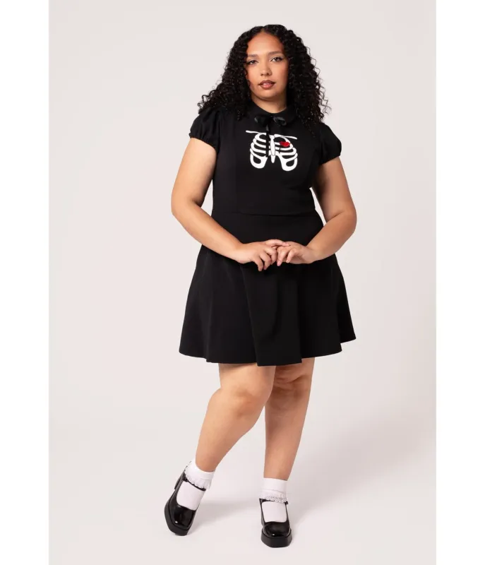 Hell Bunny Black Skeleton Girl Dress sold by Unique Vintage