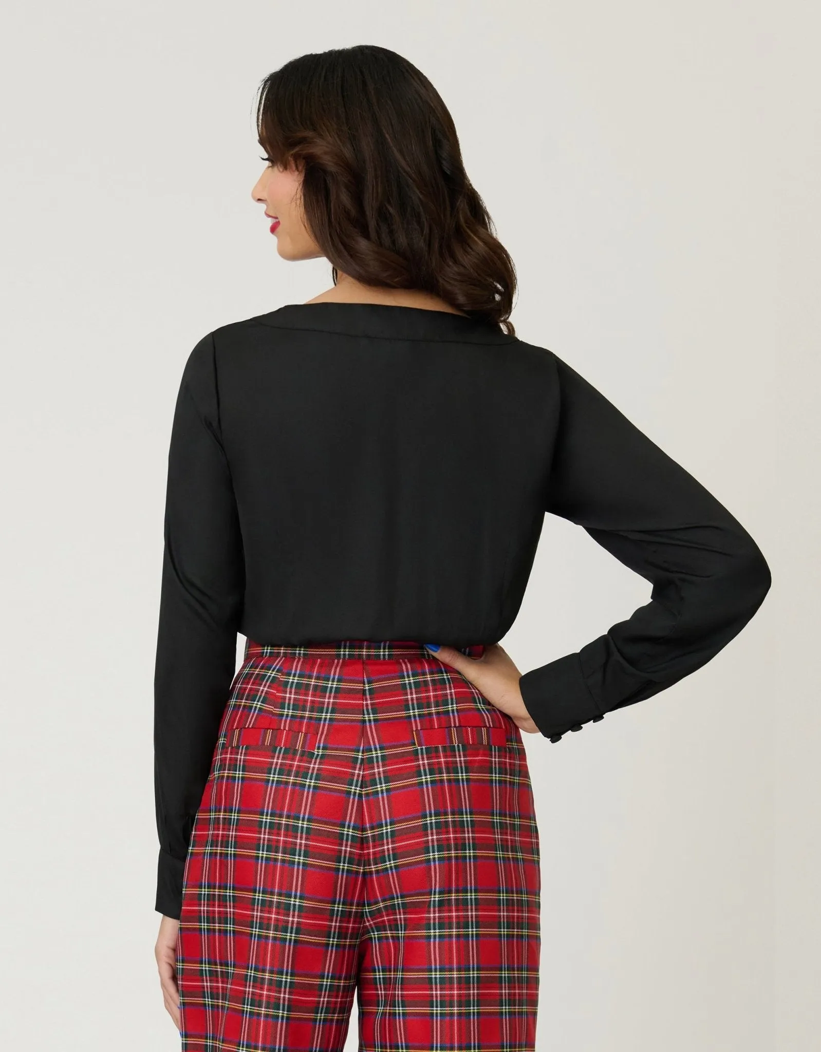 Unique Vintage Black Long Sleeve Blouse sold by Unique Vintage product image thumbnail 2