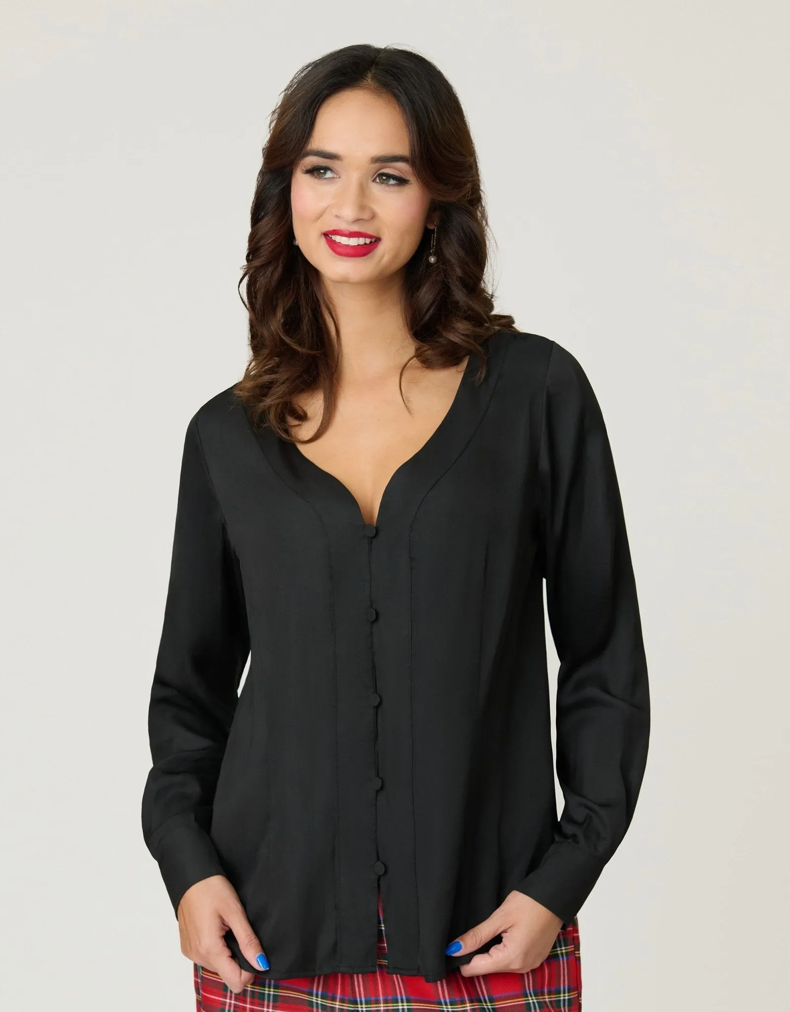 Unique Vintage Black Long Sleeve Blouse sold by Unique Vintage product image thumbnail 3