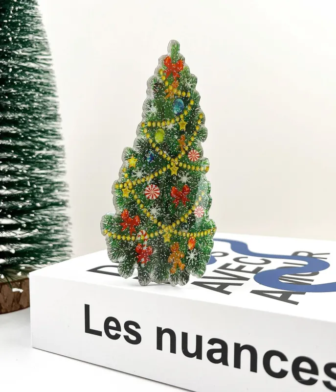 Christmas Tree Hair Clip sold by Unique Vintage