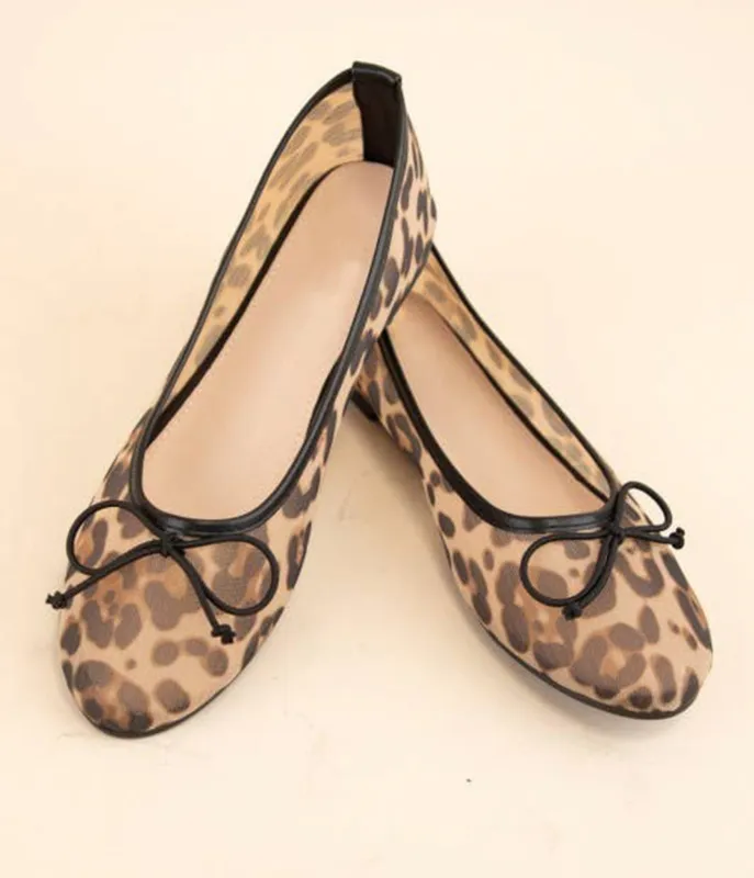 Leopard Mesh Ballet Flats sold by Unique Vintage