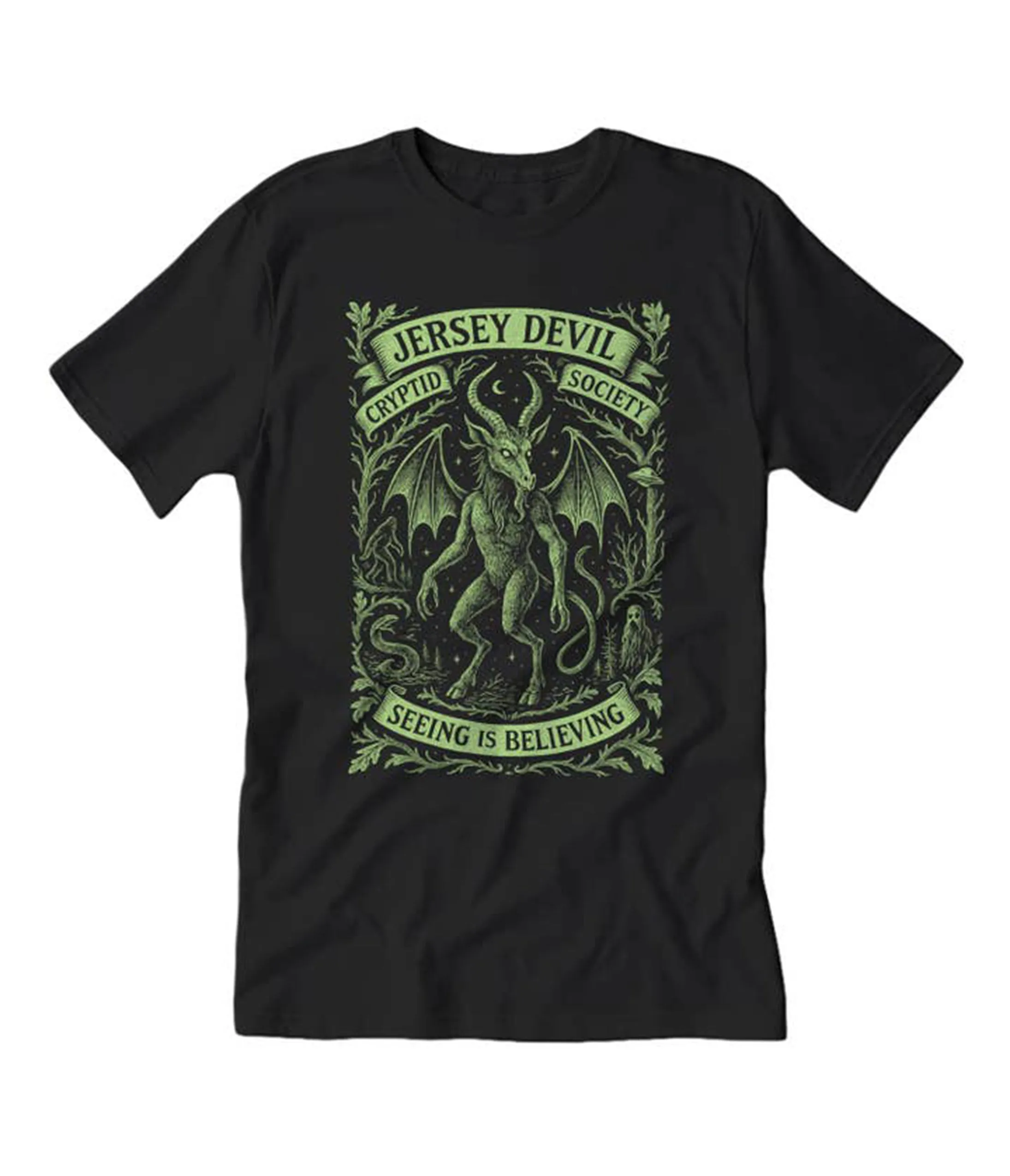 Jersey Devil Cryptid Society Unisex Graphic Tee sold by Unique Vintage