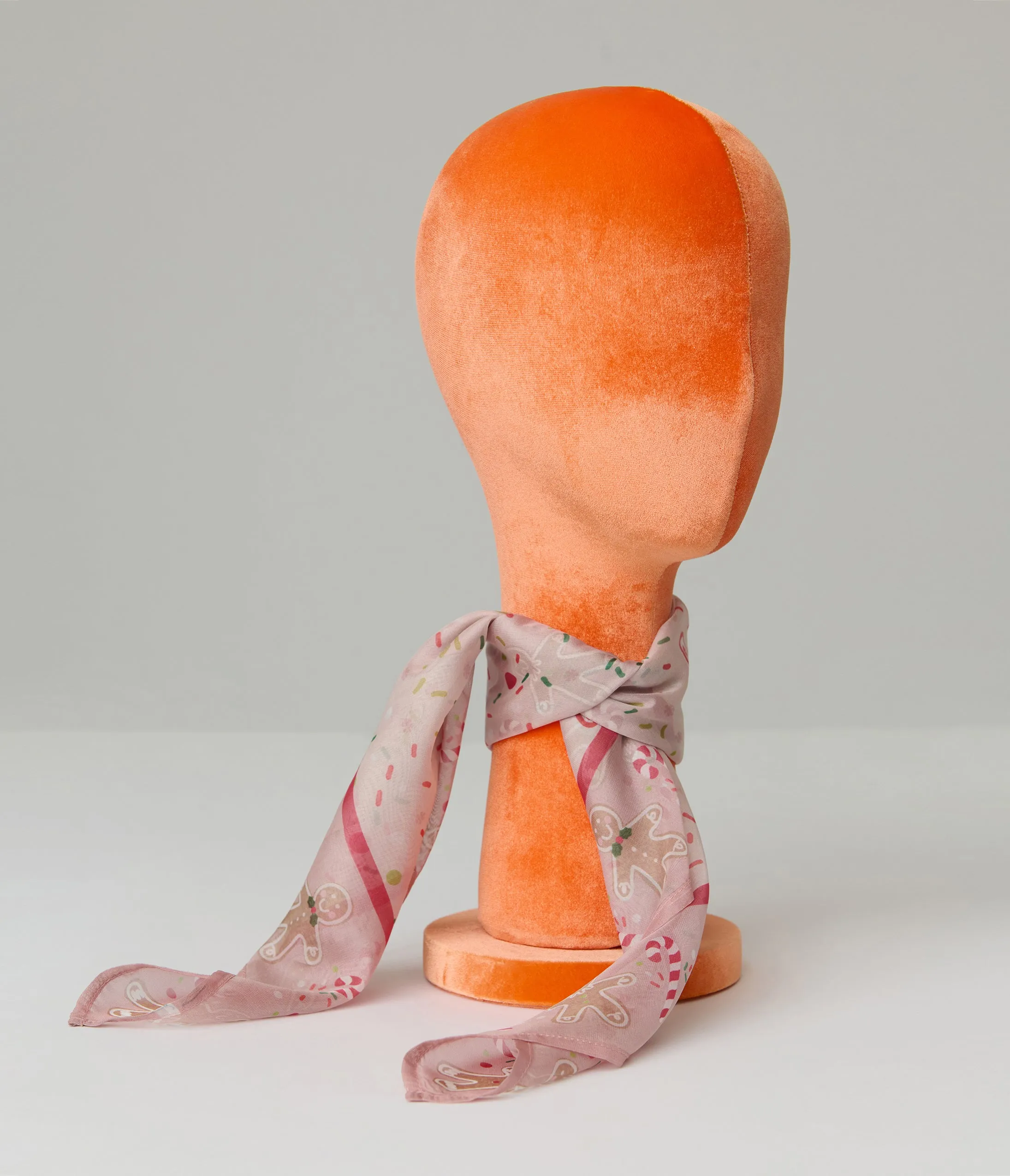 Unique Vintage Pink Gingerbread Men Border Hair Scarf sold by Unique Vintage product image thumbnail 2