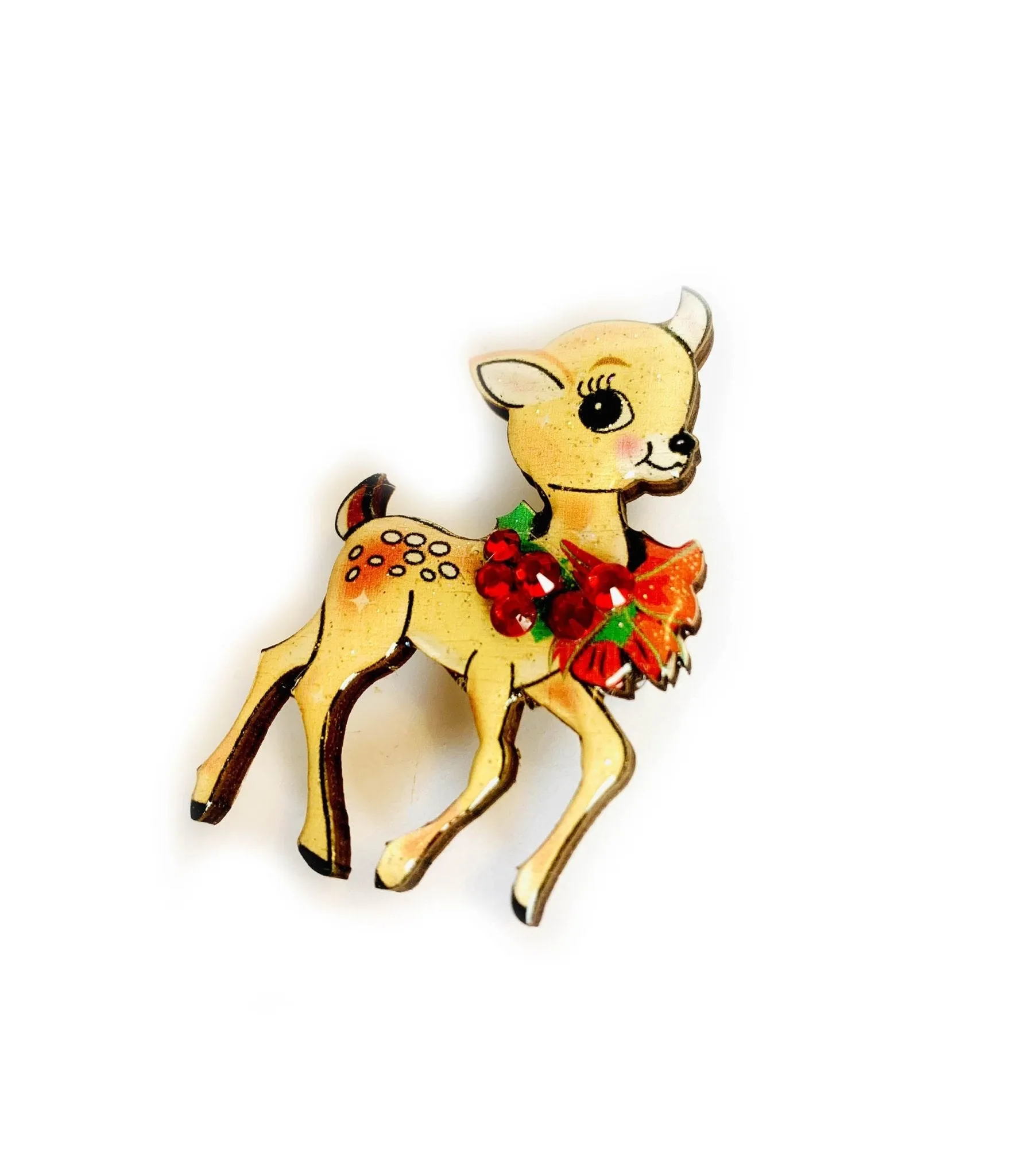 Holiday Deer Retro Brooch sold by Unique Vintage product image thumbnail 3