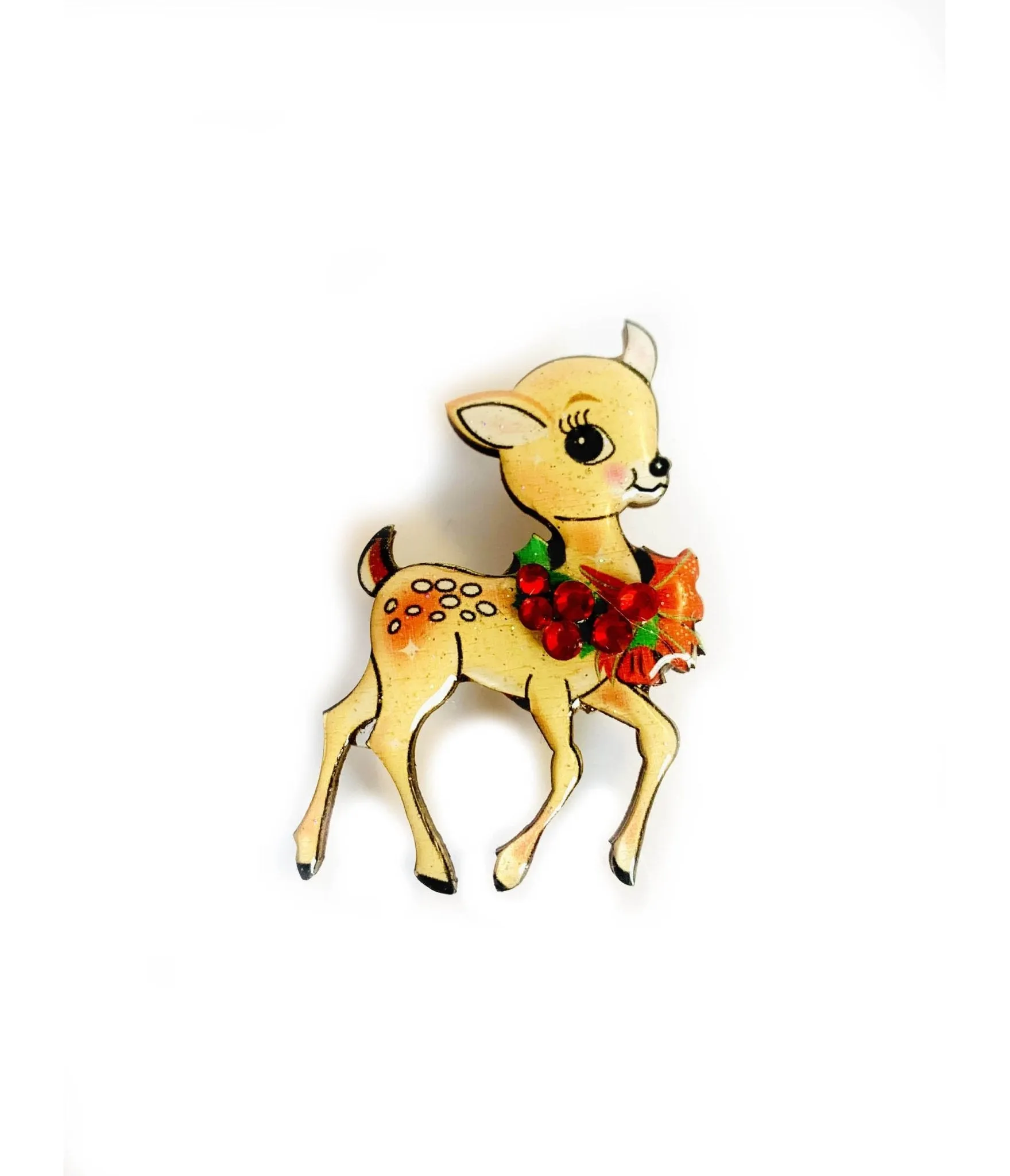 Holiday Deer Retro Brooch sold by Unique Vintage product image thumbnail 2