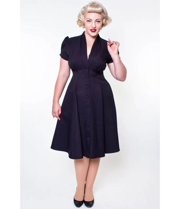 Black Manhattan Swing Dress made by Unique Vintage