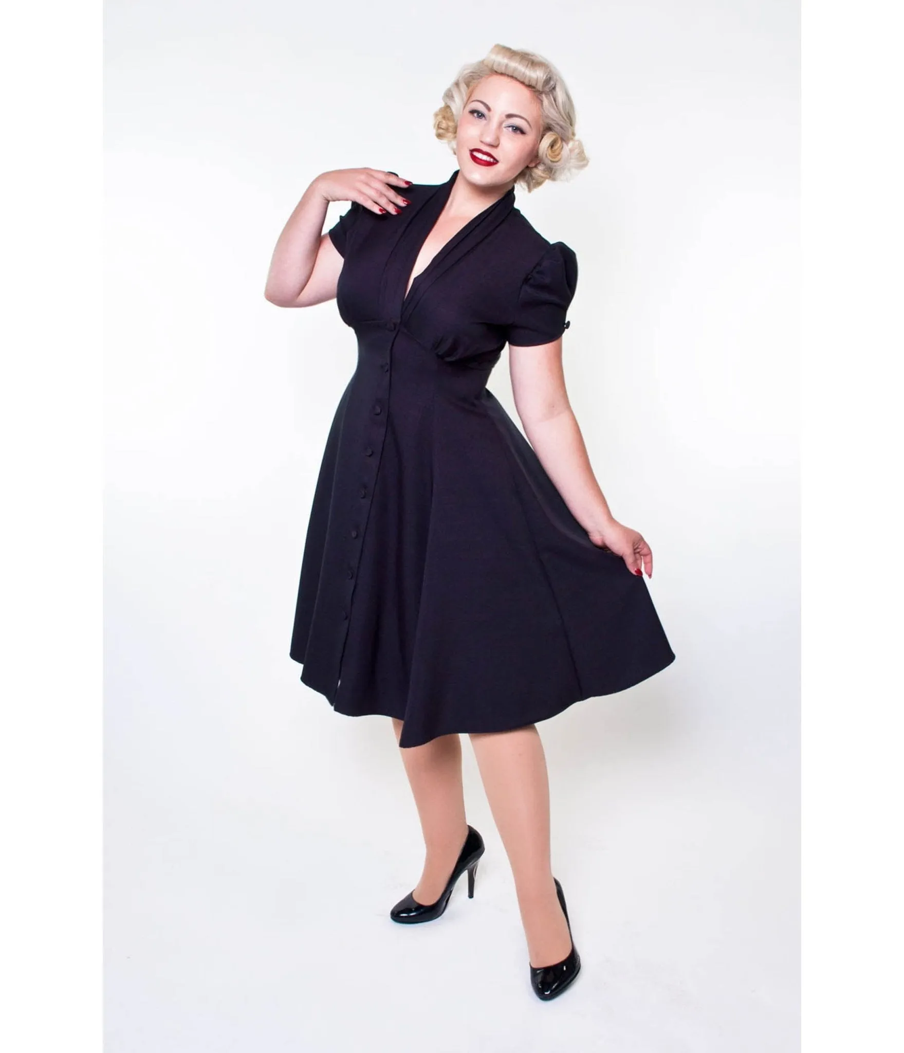 Black Manhattan Swing Dress sold by Unique Vintage product image thumbnail 3