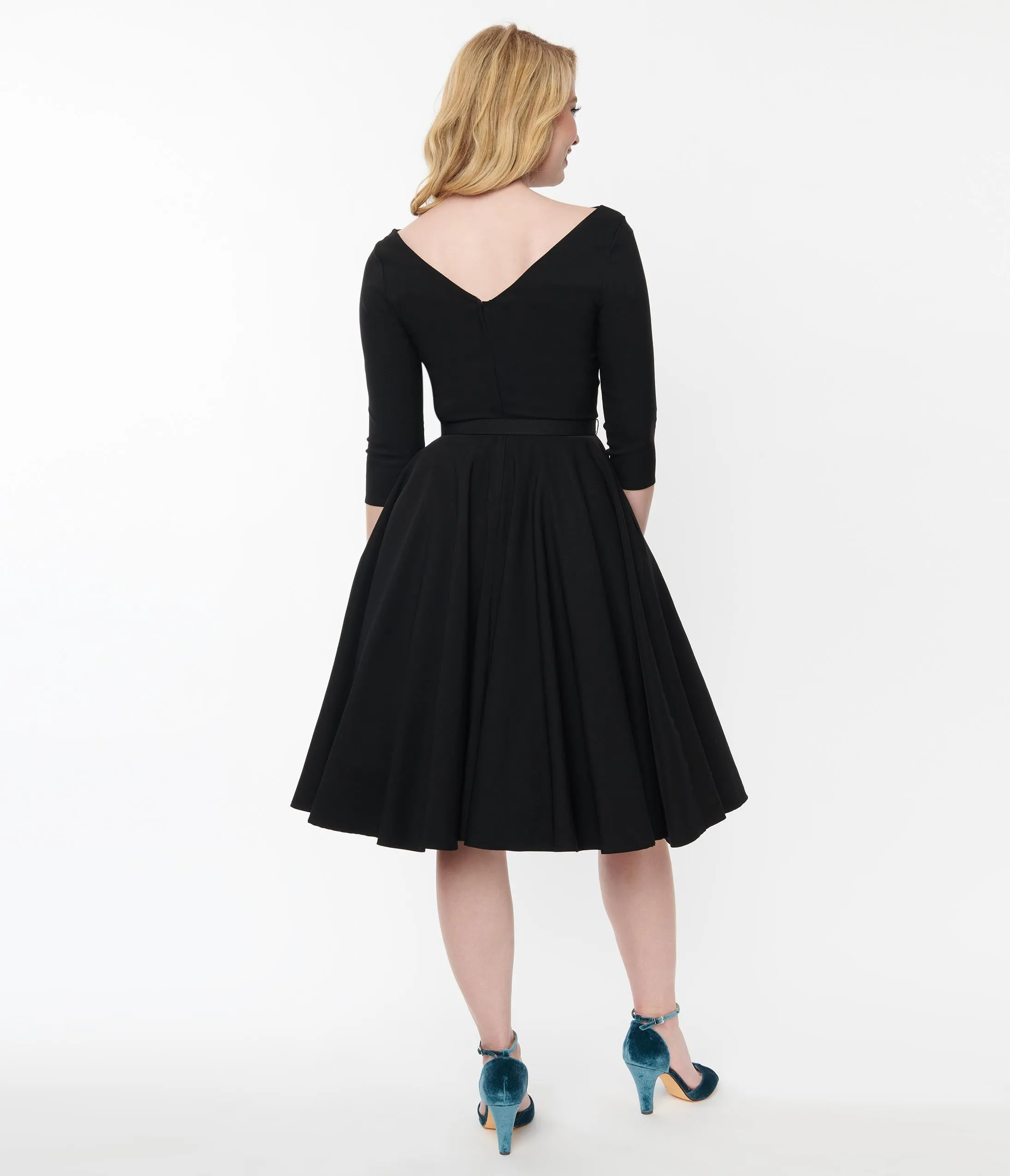 Unique Vintage Black Devon Swing Dress sold by Unique Vintage product image thumbnail 2