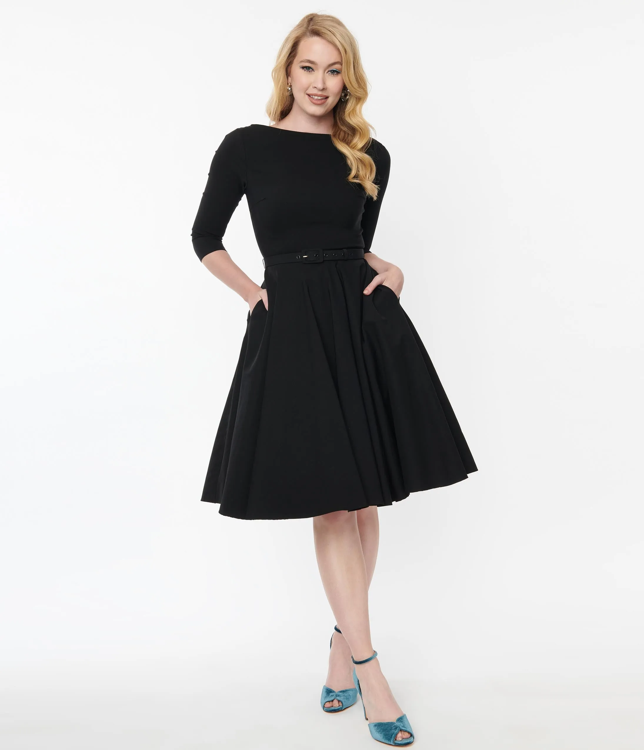 Unique Vintage Black Devon Swing Dress sold by Unique Vintage product image thumbnail 3
