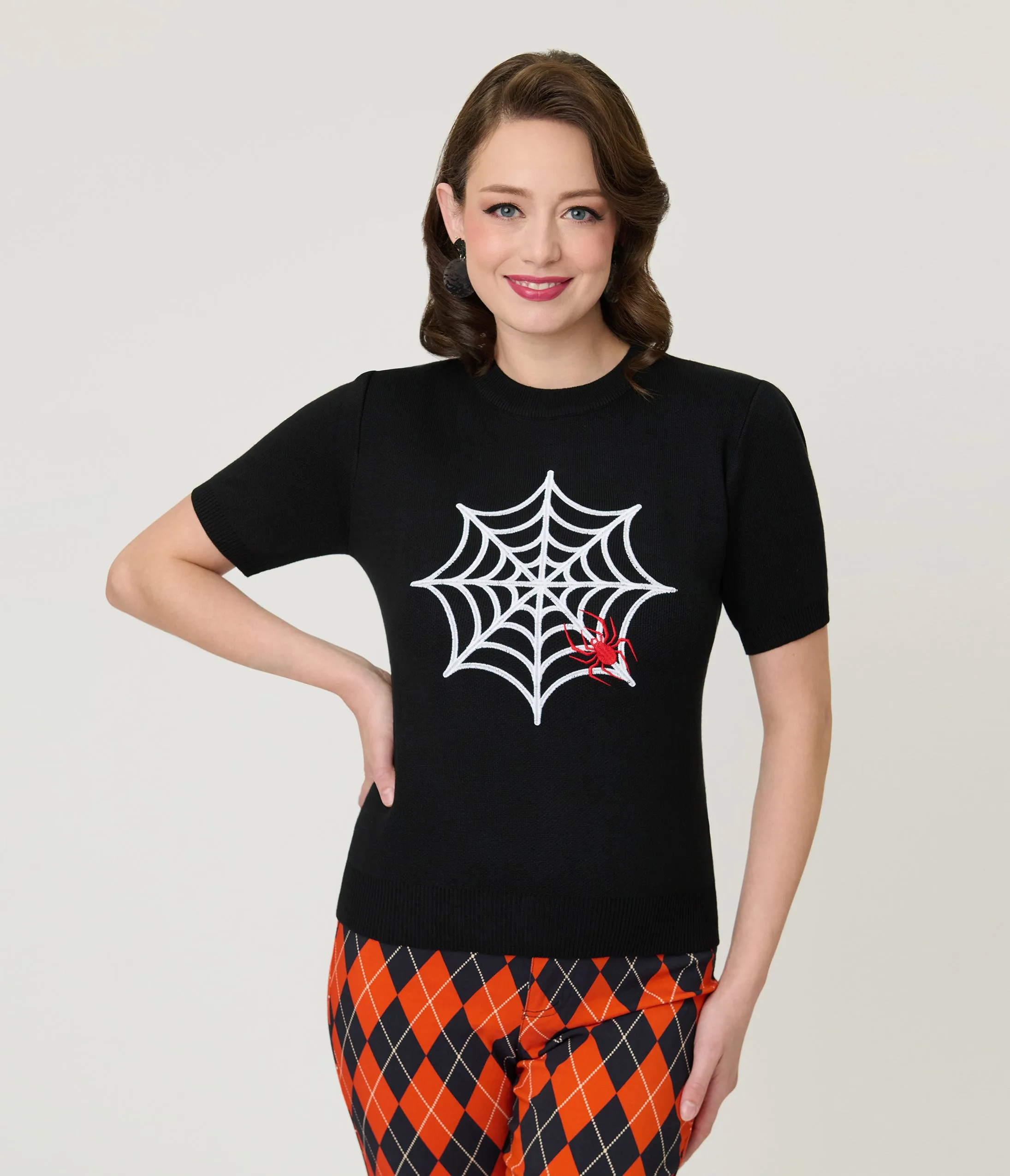 Black Itsy Bitsy Spider Sweater sold by Unique Vintage product image thumbnail 3