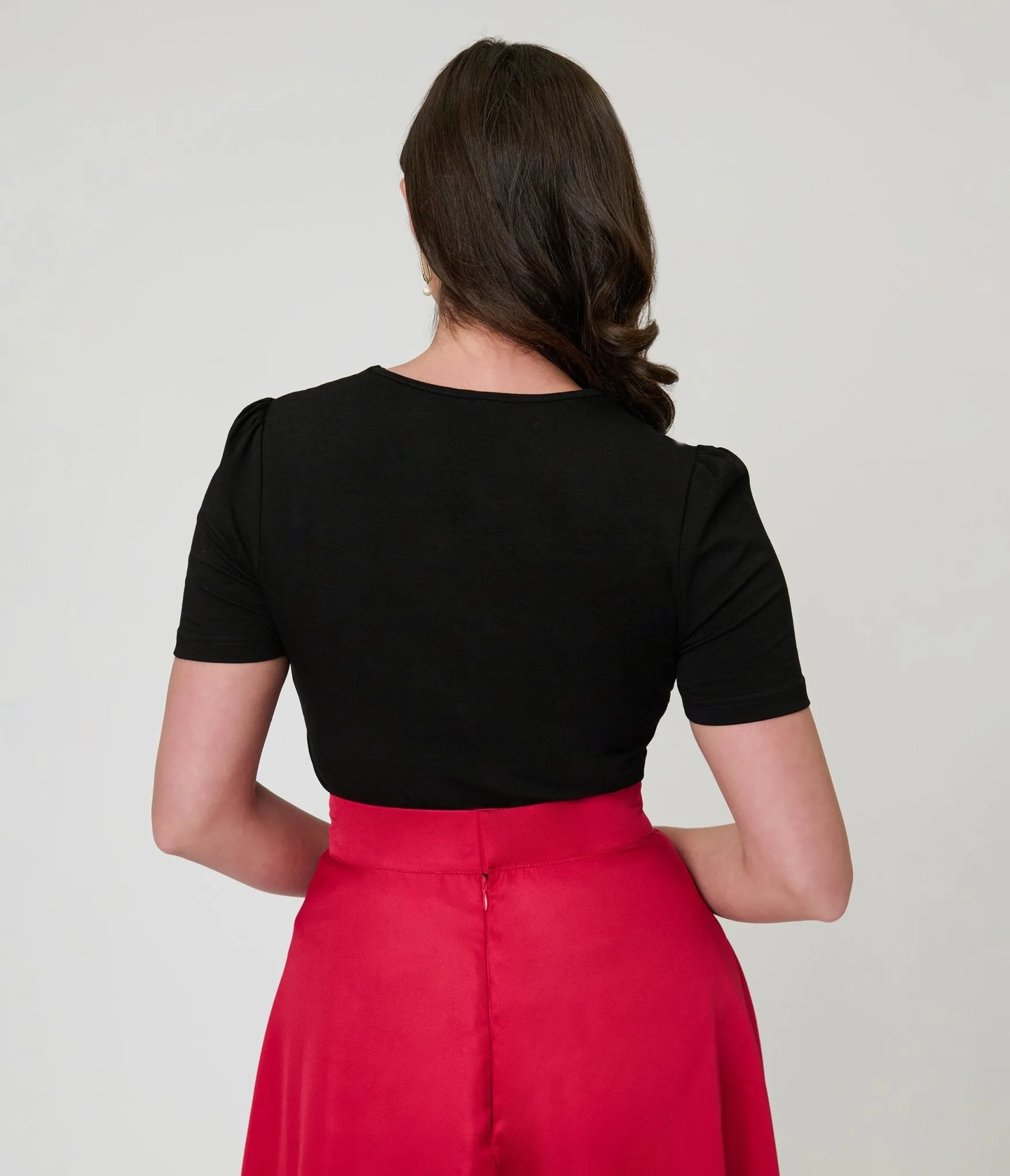 Black Cutout Cotton Top sold by Unique Vintage product image thumbnail 2