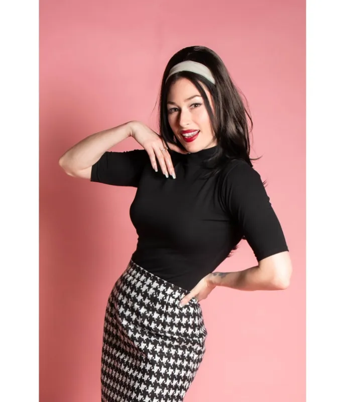 Black Knit Denise Top sold by Unique Vintage