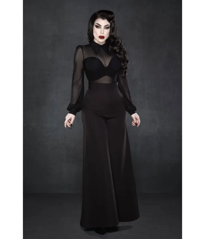 Katakomb Black Palazzo Pants sold by Unique Vintage