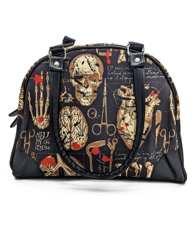 Medical Morbidity Leatherette Bowler Bag sold by Unique Vintage