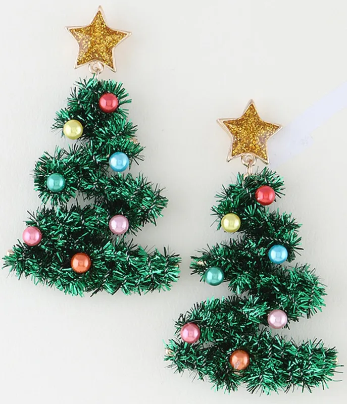 Christmas Tree Earrings sold by Unique Vintage