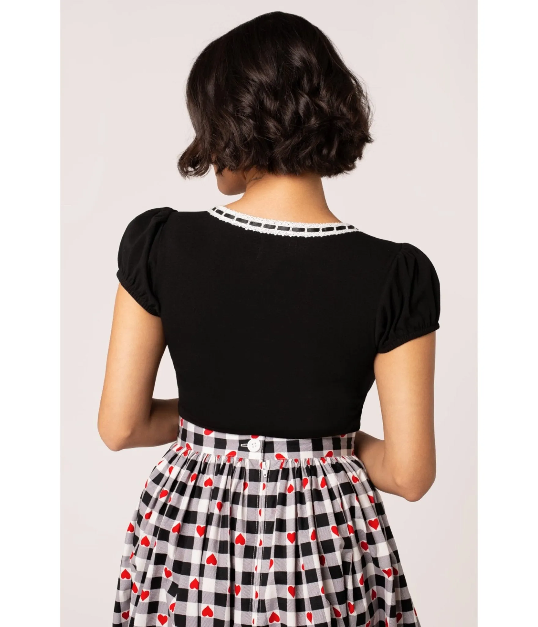 Hell Bunny Black Gracie Top sold by Unique Vintage product image thumbnail 2