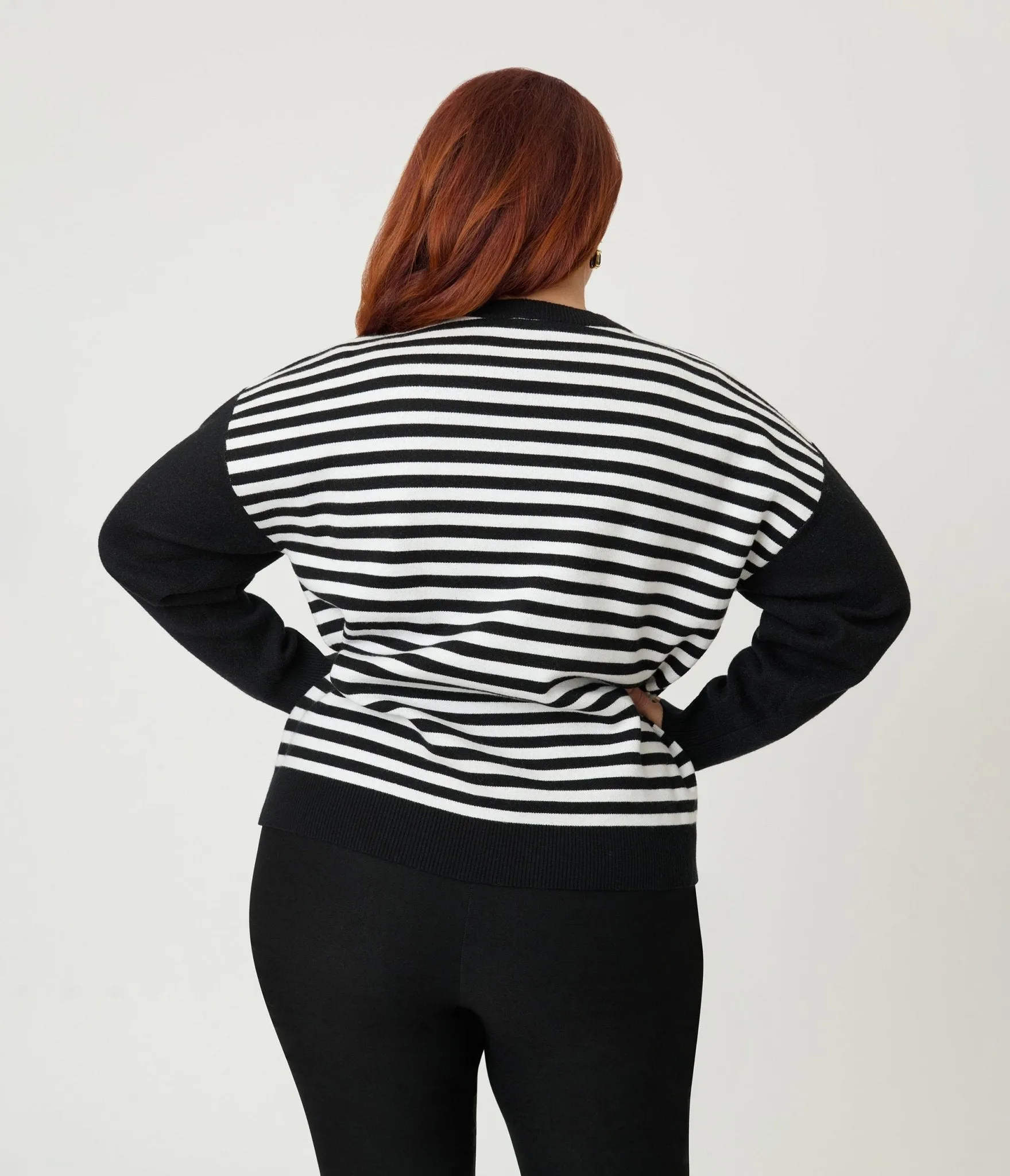 Disney Mickey & Friends Collection by Unique Vintage Plus Size Black & White Stripe Mickey Sweater sold by Unique Vintage product image thumbnail 2