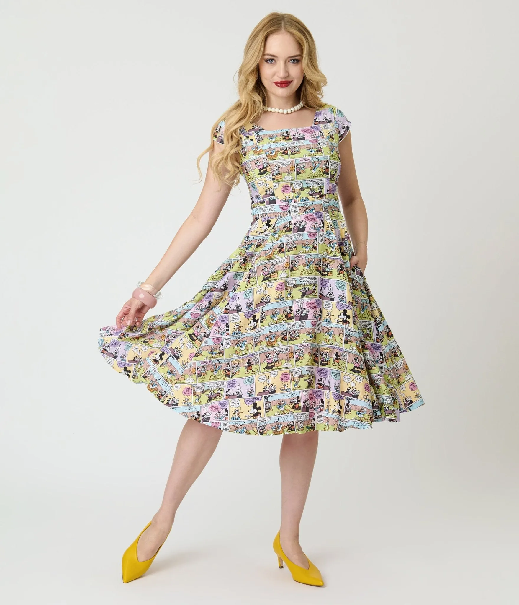 Disney Mickey & Friends Collection by Magnolia Place Mickey Comics Swing Dress sold by Unique Vintage product image thumbnail 4