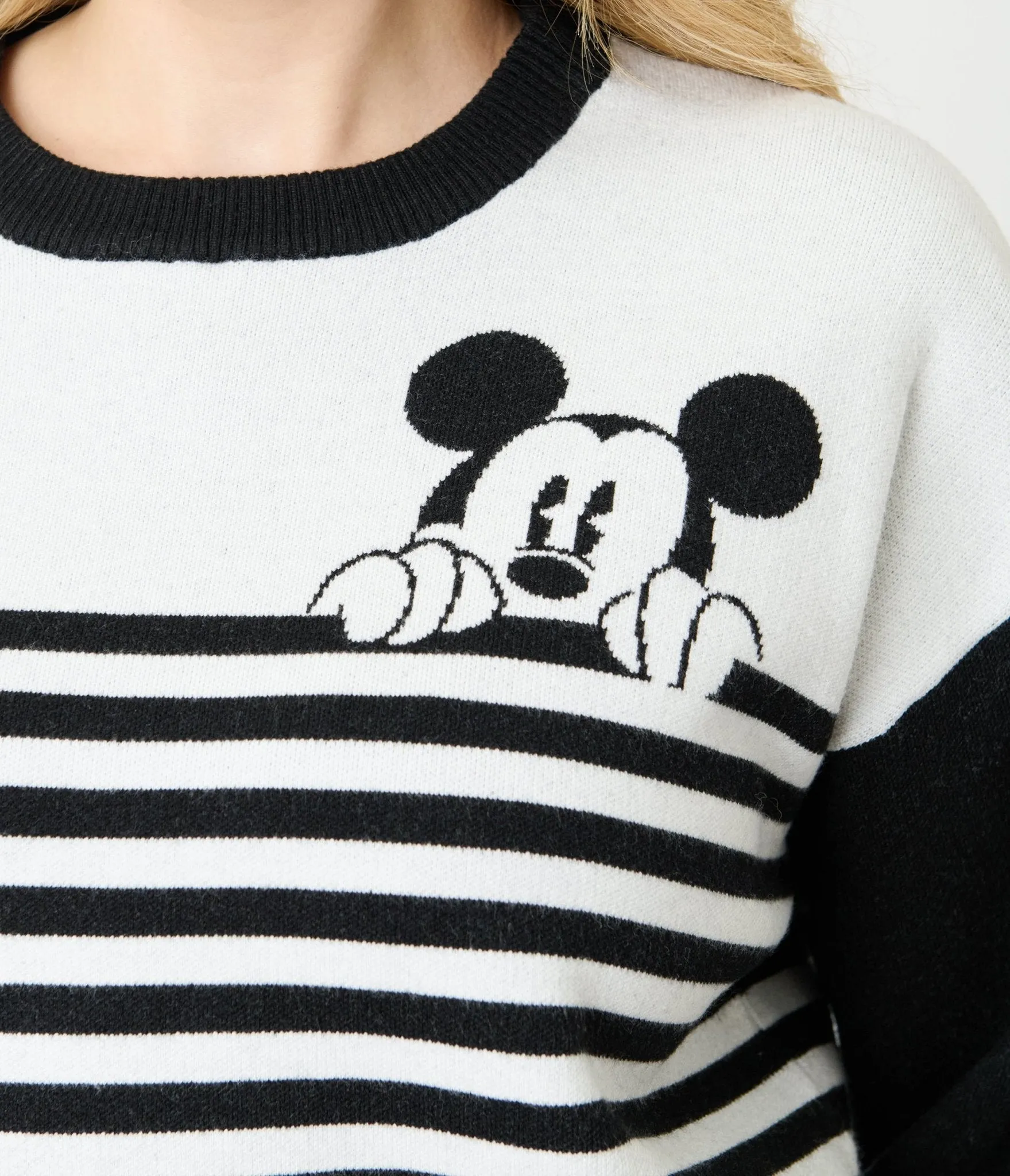 Disney Mickey & Friends Collection by Unique Vintage Black & White Stripe Mickey Sweater sold by Unique Vintage product image thumbnail 5