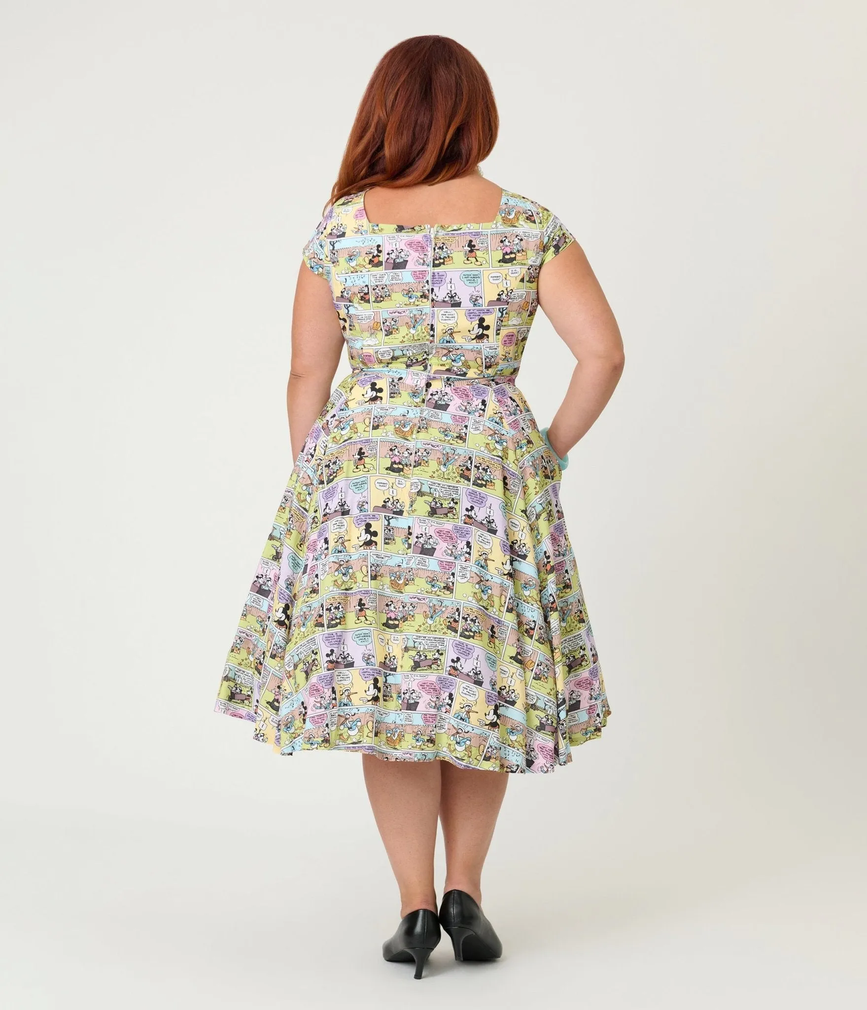 Disney Mickey & Friends Collection by Magnolia Place Plus Size Mickey Comics Swing Dress sold by Unique Vintage product image thumbnail 2