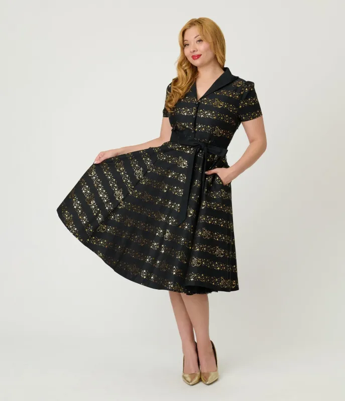 Disney Fantasia Collection by Unique Vintage Sorcerers Apprentice Cotton Swing Dress sold by Unique Vintage