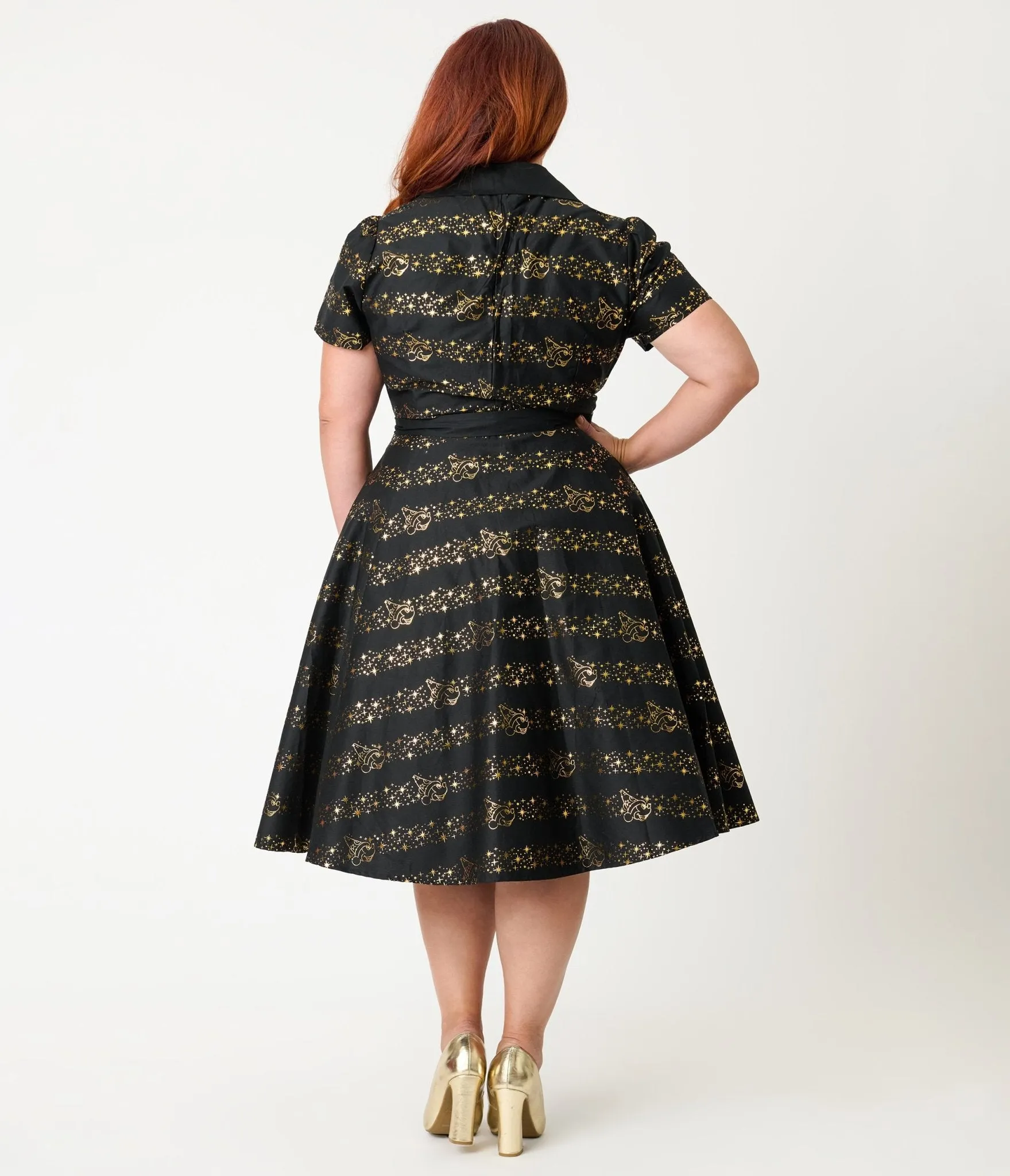 Disney Fantasia Collection by Unique Vintage Plus Size Sorcerers Apprentice Cotton Swing Dress sold by Unique Vintage product image thumbnail 2