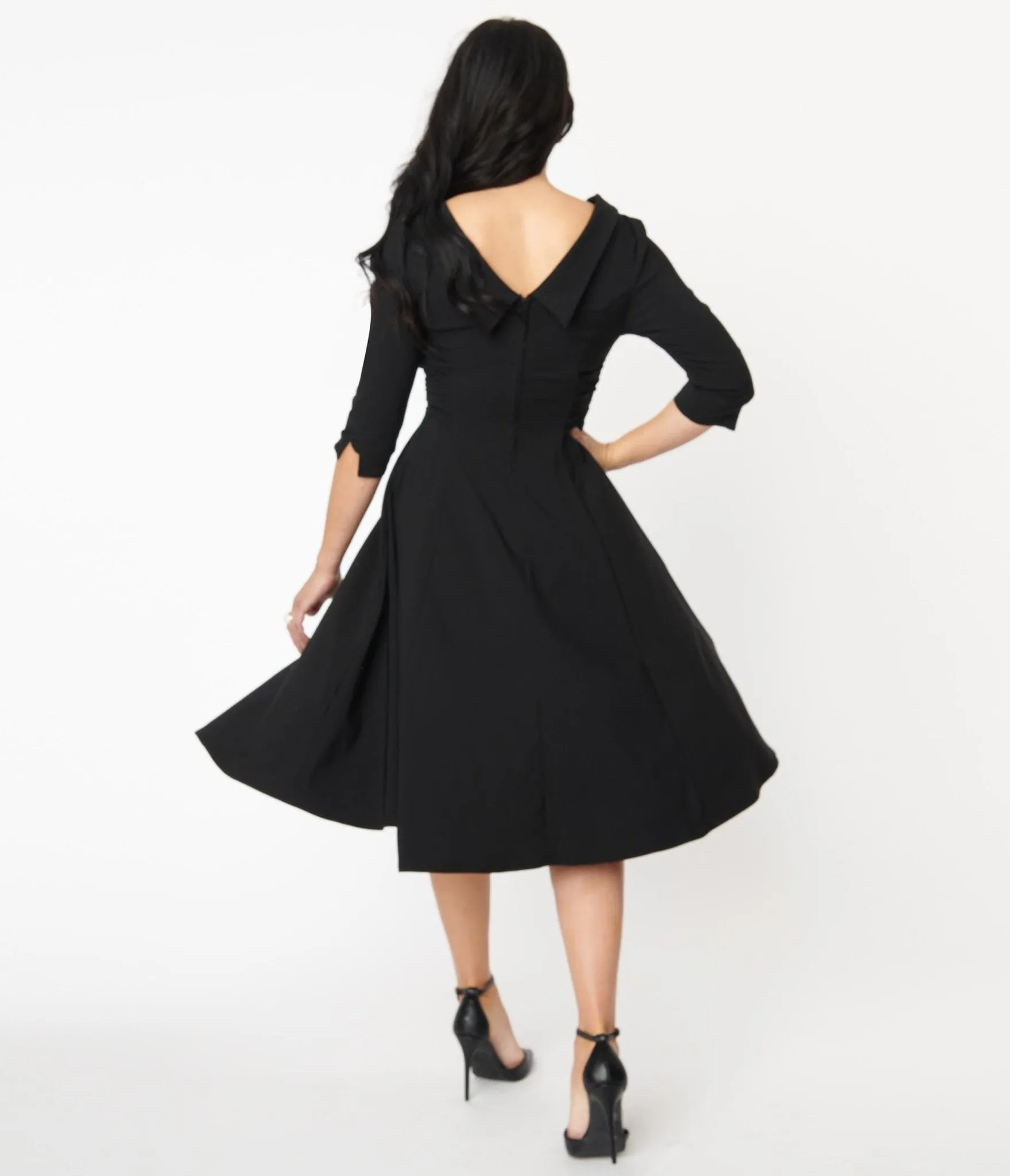 Unique Vintage Black Nicola Swing Dress sold by Unique Vintage product image thumbnail 3