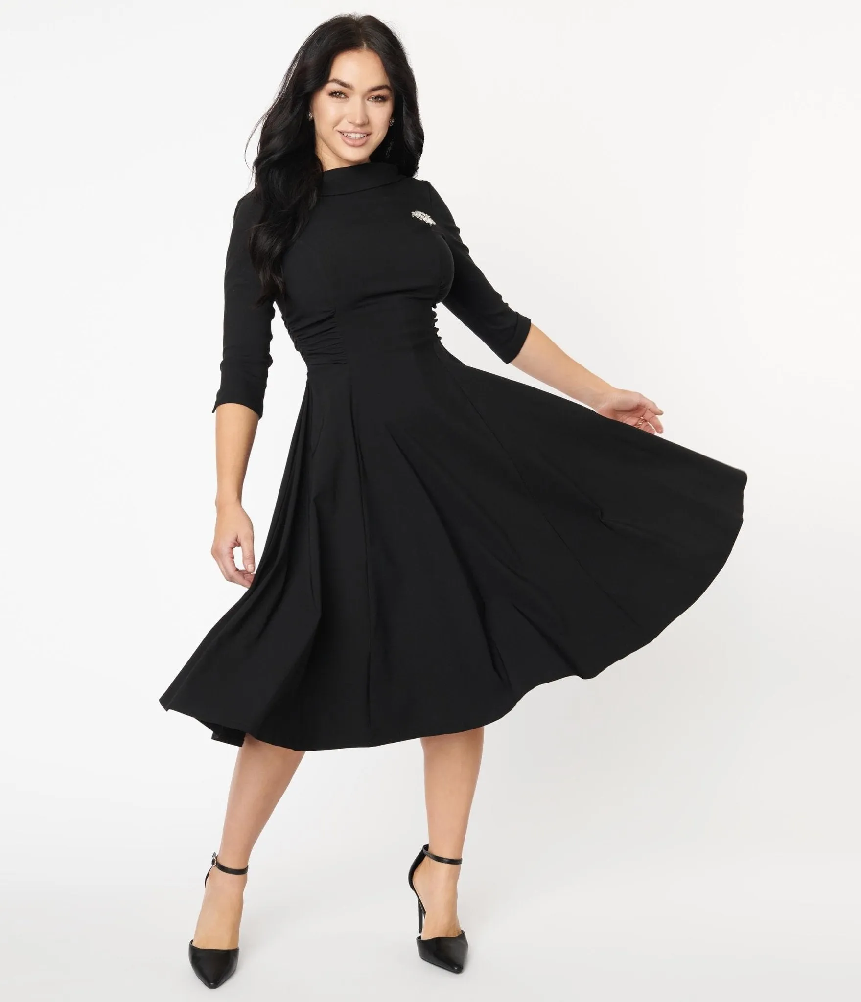 Unique Vintage Black Nicola Swing Dress sold by Unique Vintage product image thumbnail 4