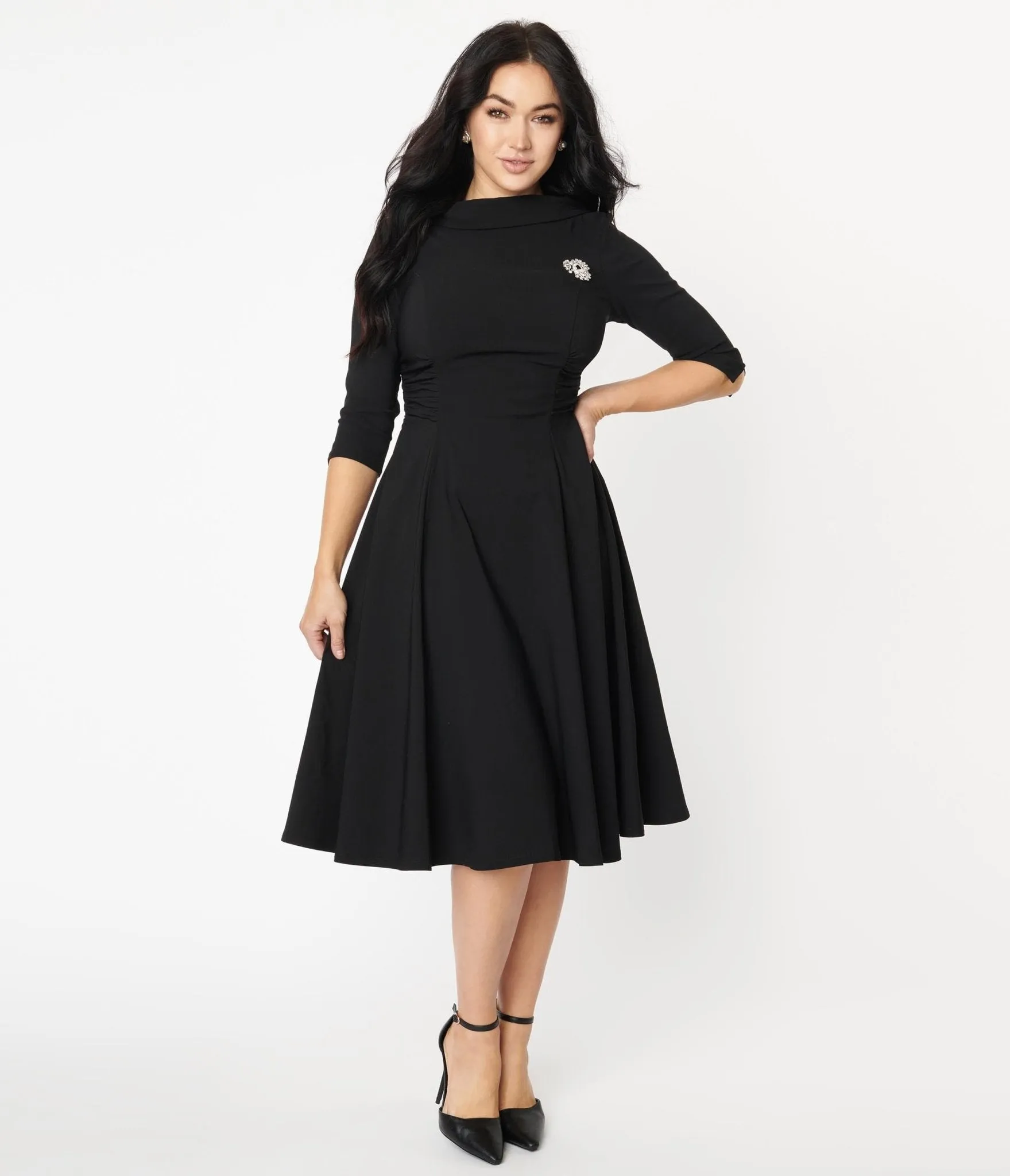 Unique Vintage Black Nicola Swing Dress sold by Unique Vintage product image thumbnail 5