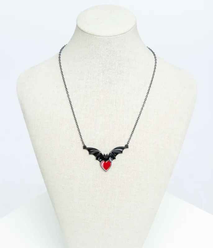 Black & Red Sombre Desir Necklace sold by Unique Vintage