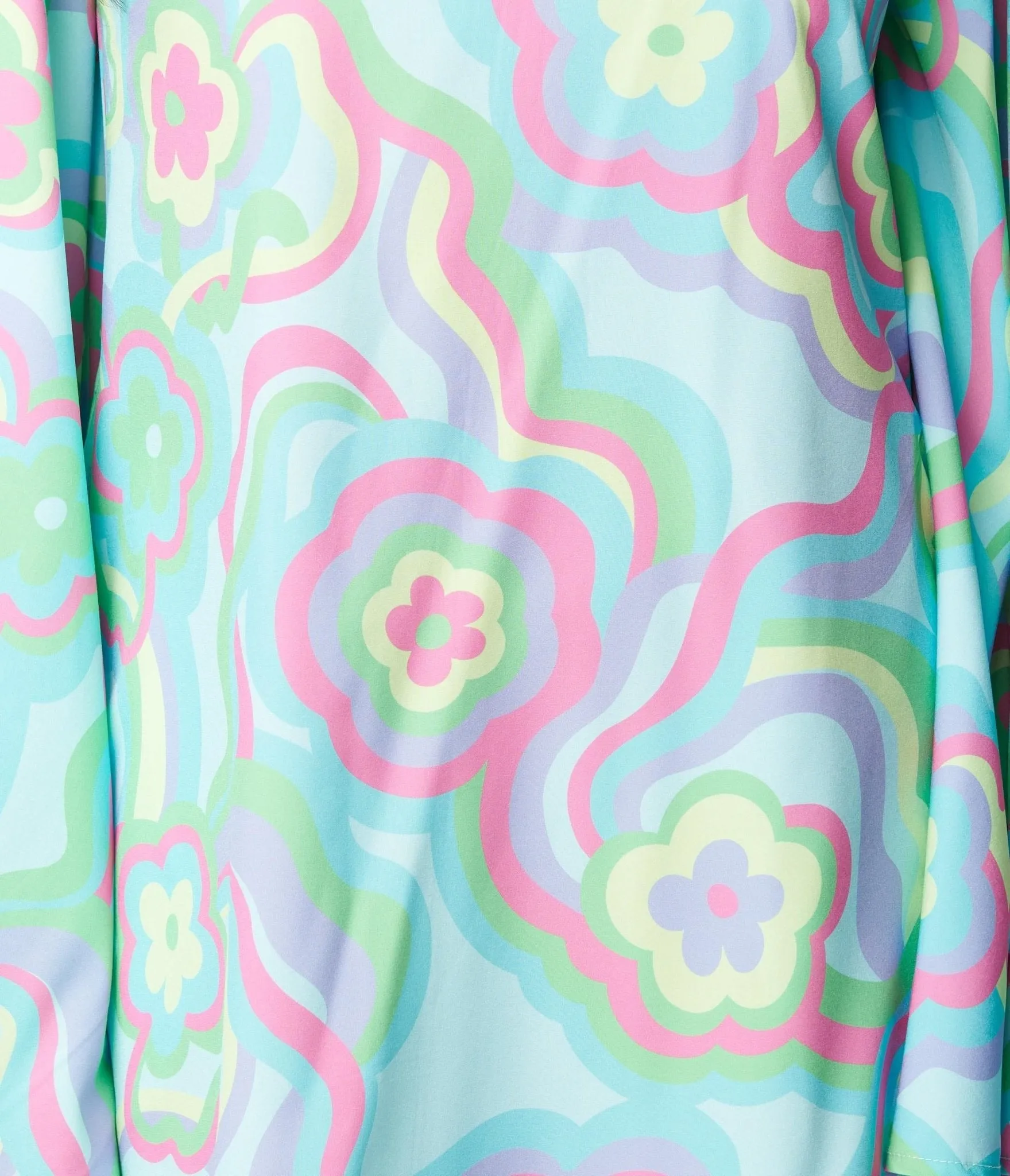 Smak Parlour Blue Flower Psychedelic Downtown Scene Mini Dress sold by Unique Vintage product image thumbnail 2