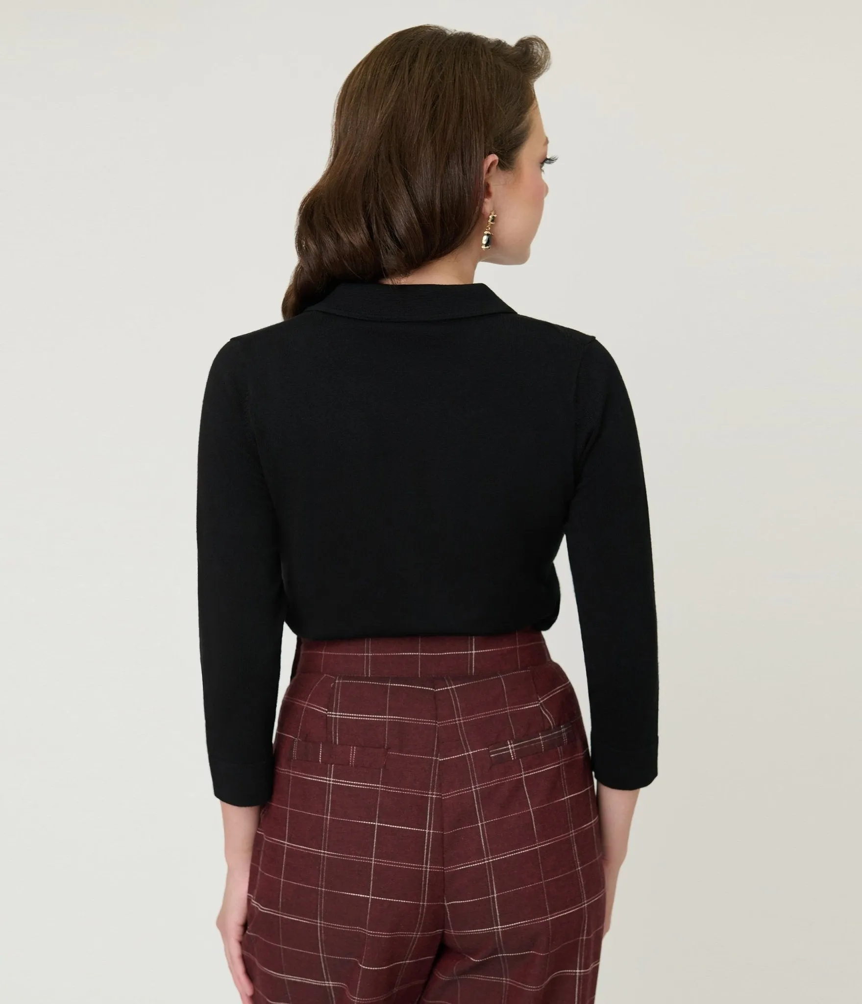 Unique Vintage Black Diamond Knit Cardigan sold by Unique Vintage product image thumbnail 2