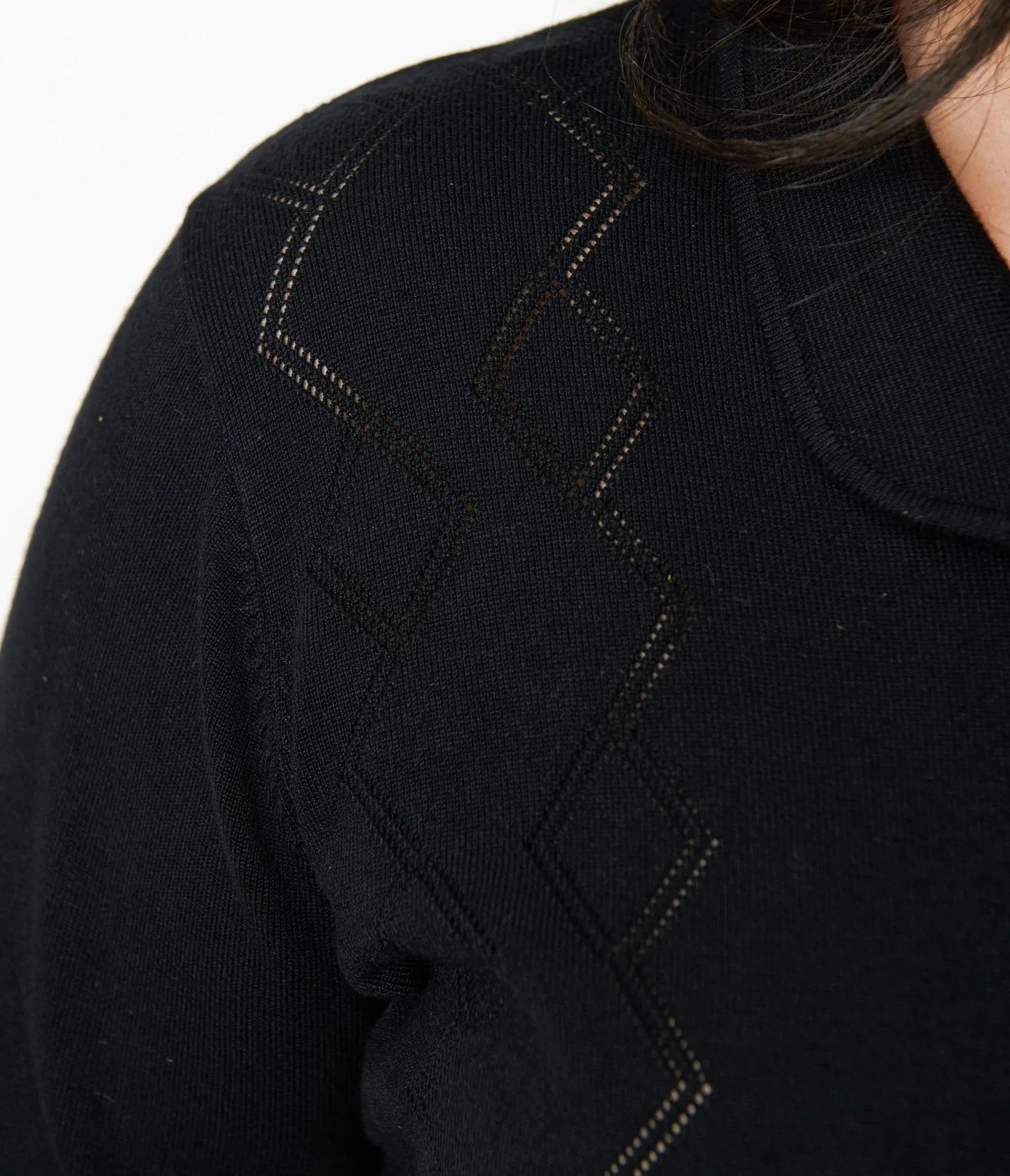 Unique Vintage Plus Size Black Diamond Knit Cardigan sold by Unique Vintage product image thumbnail 4