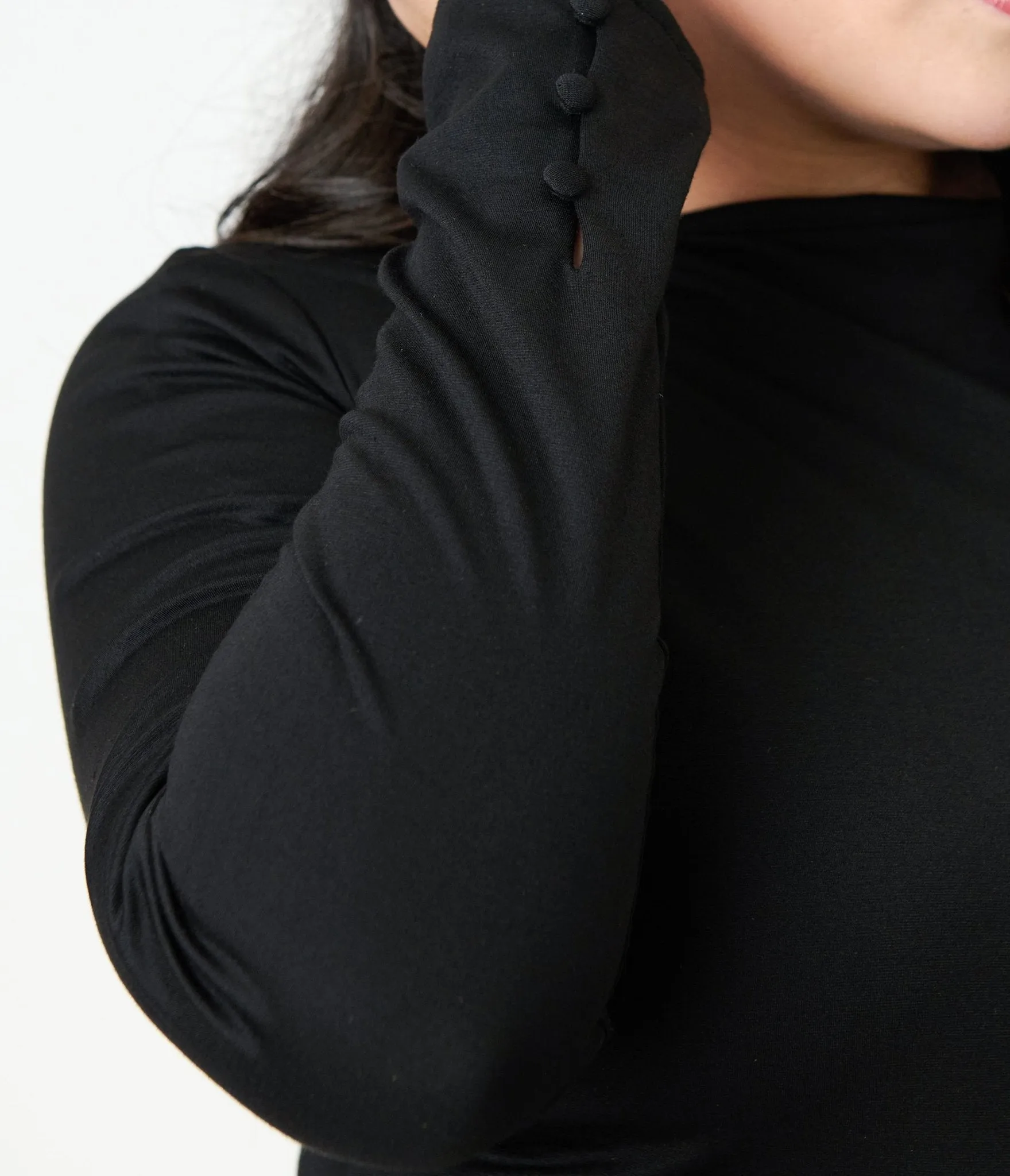 Unique Vintage Plus Size Black Long Sleeve Devon Swing Dress sold by Unique Vintage product image thumbnail 5