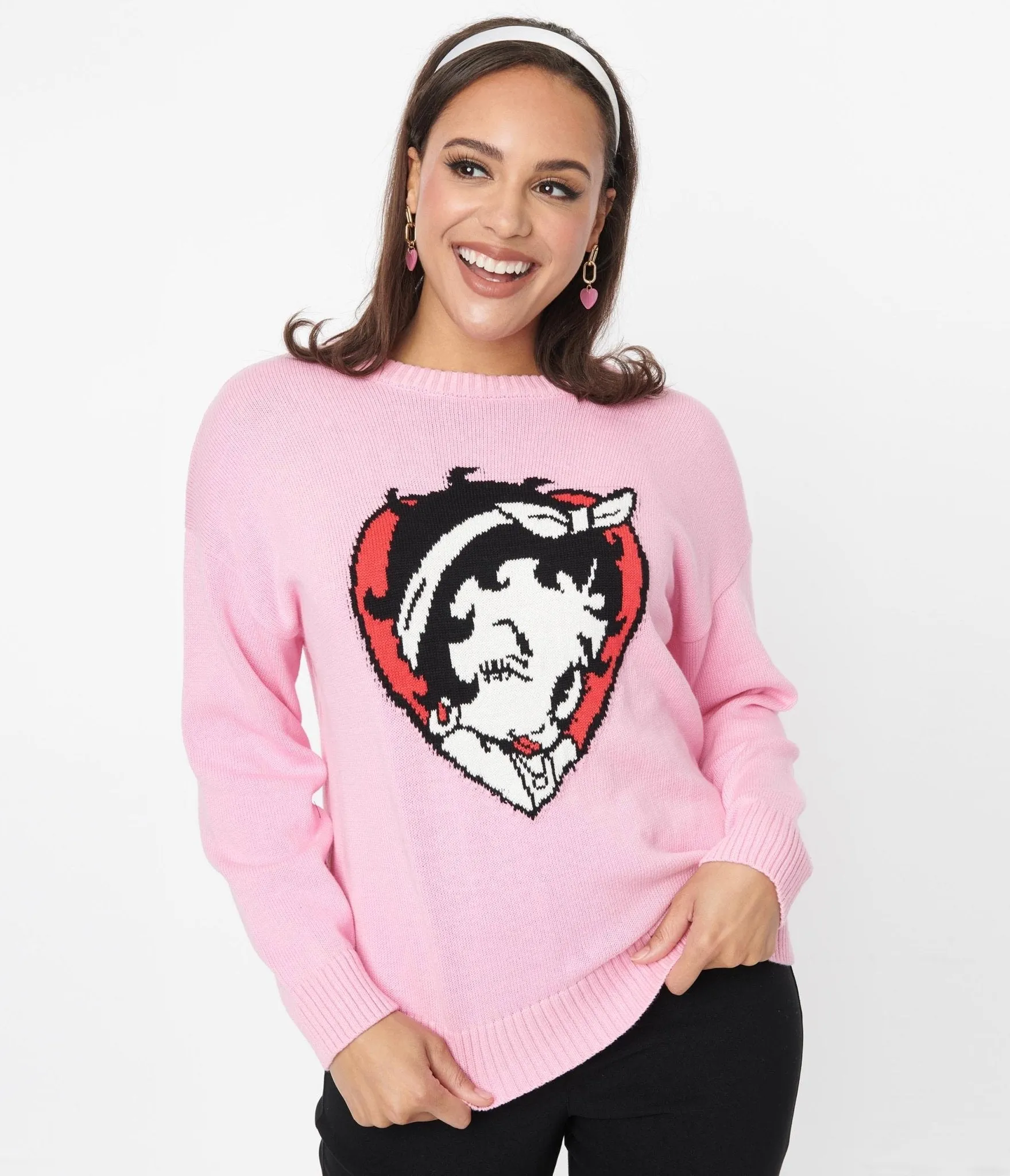 Betty Boop x Unique Vintage Pink Betty Boop Love Sweater sold by Unique Vintage product image thumbnail 4