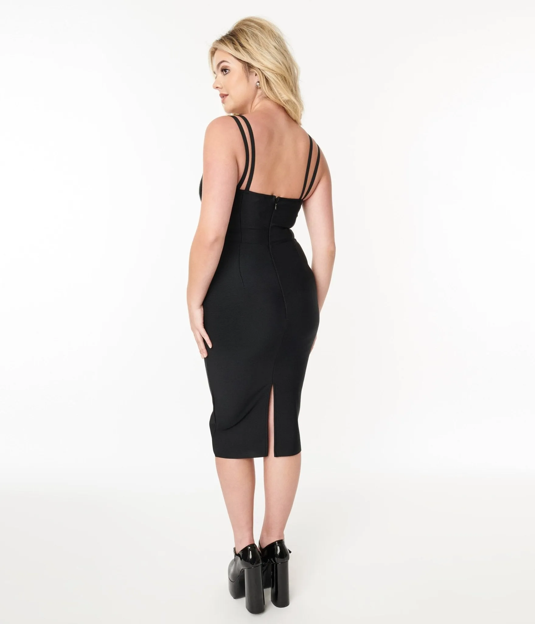 Black Twilight Wiggle Dress sold by Unique Vintage product image thumbnail 3