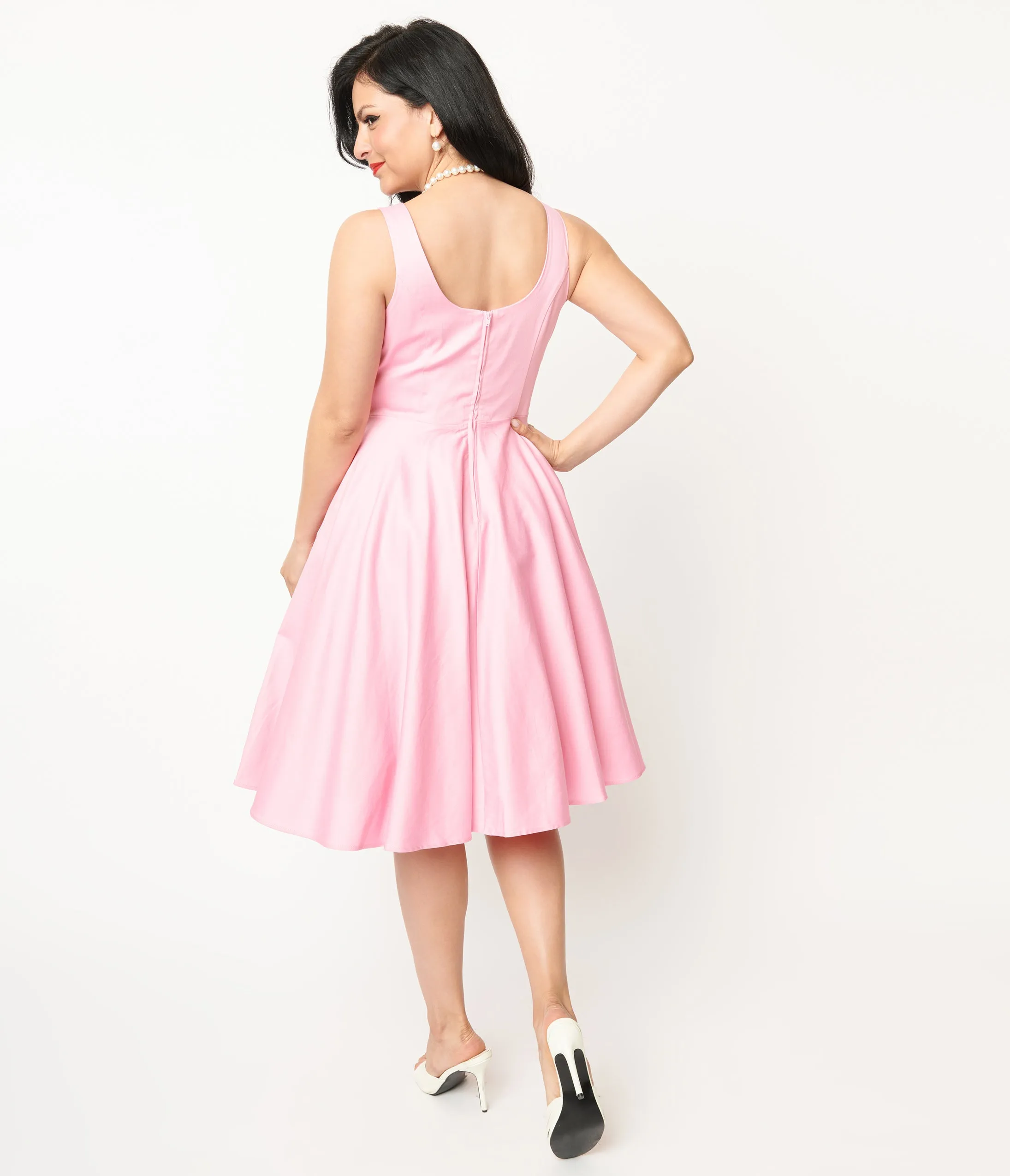 Hell Bunny Pink Heidi Swing Dress sold by Unique Vintage product image thumbnail 3