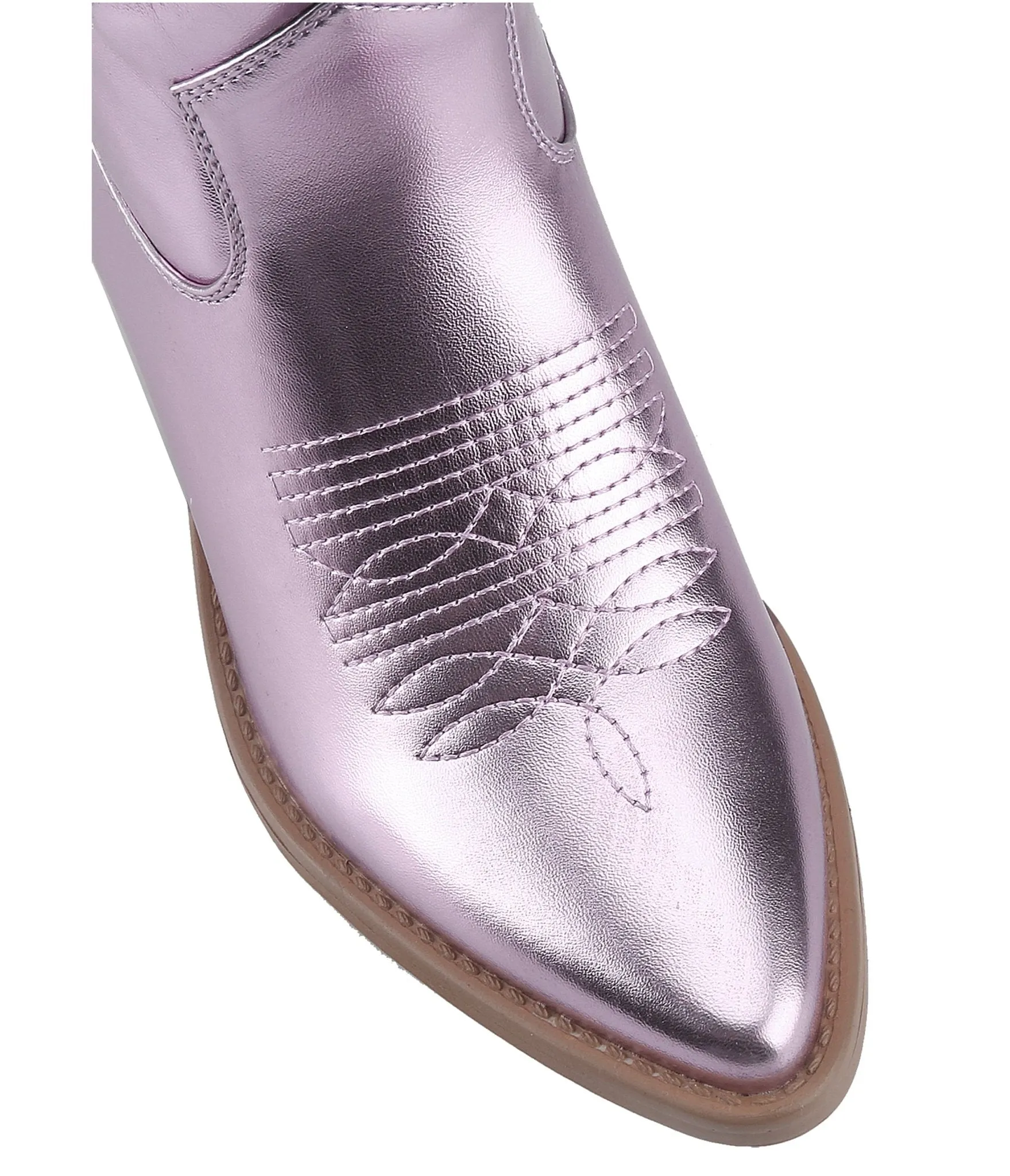 Light Pink Metallic Cowboy Boots sold by Unique Vintage product image thumbnail 5