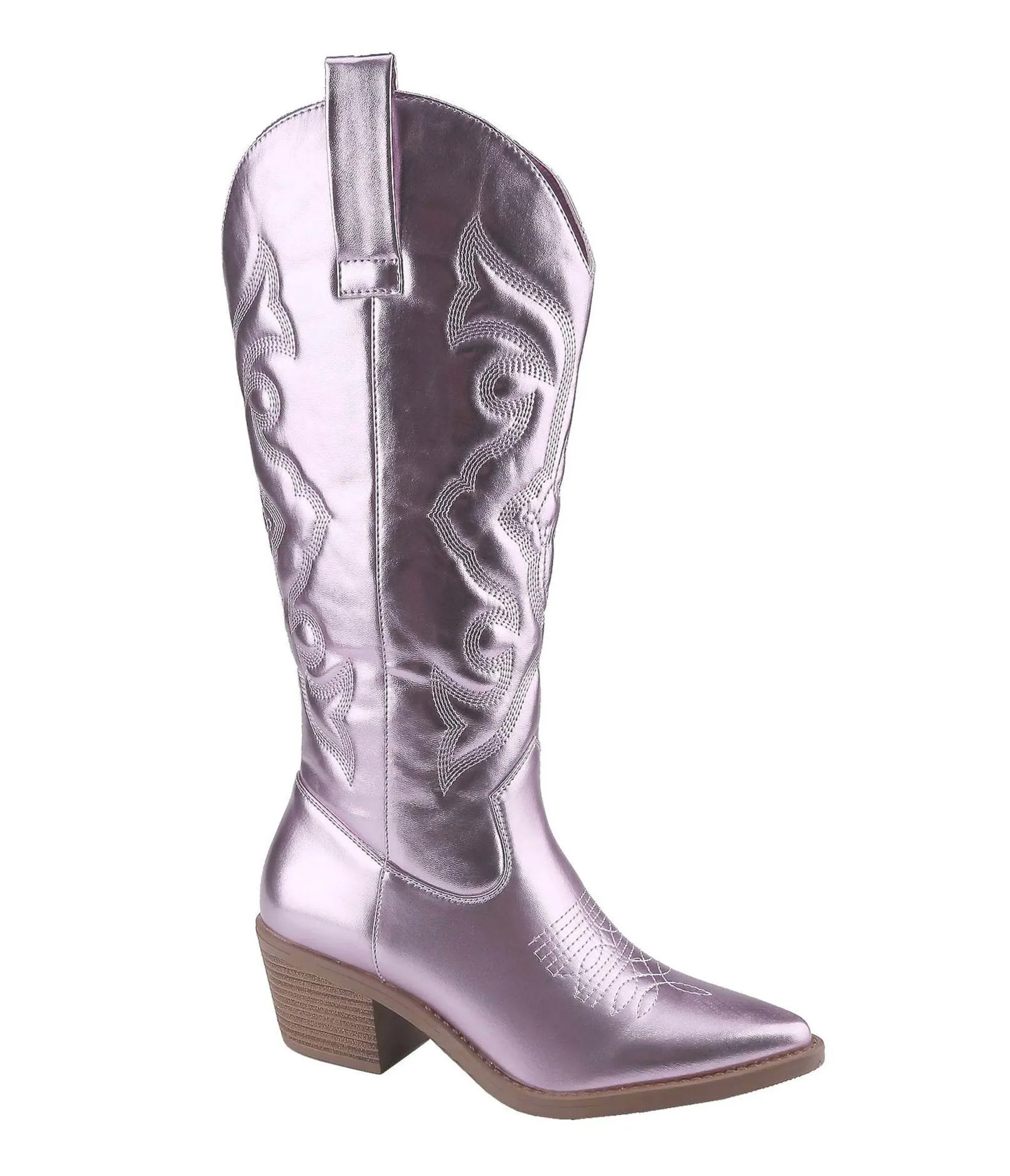 Light Pink Metallic Cowboy Boots sold by Unique Vintage product image thumbnail 3