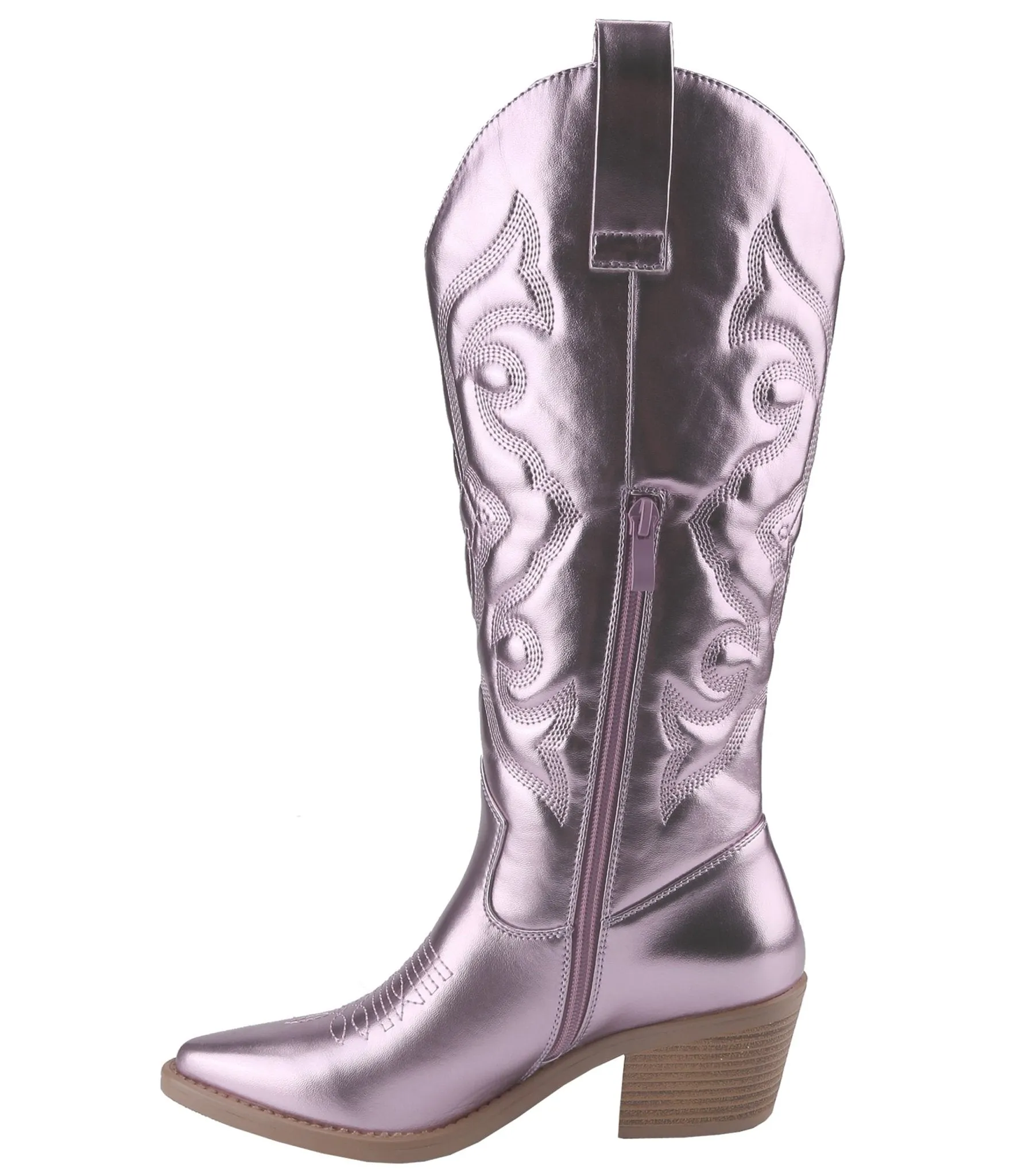 Light Pink Metallic Cowboy Boots sold by Unique Vintage product image thumbnail 4
