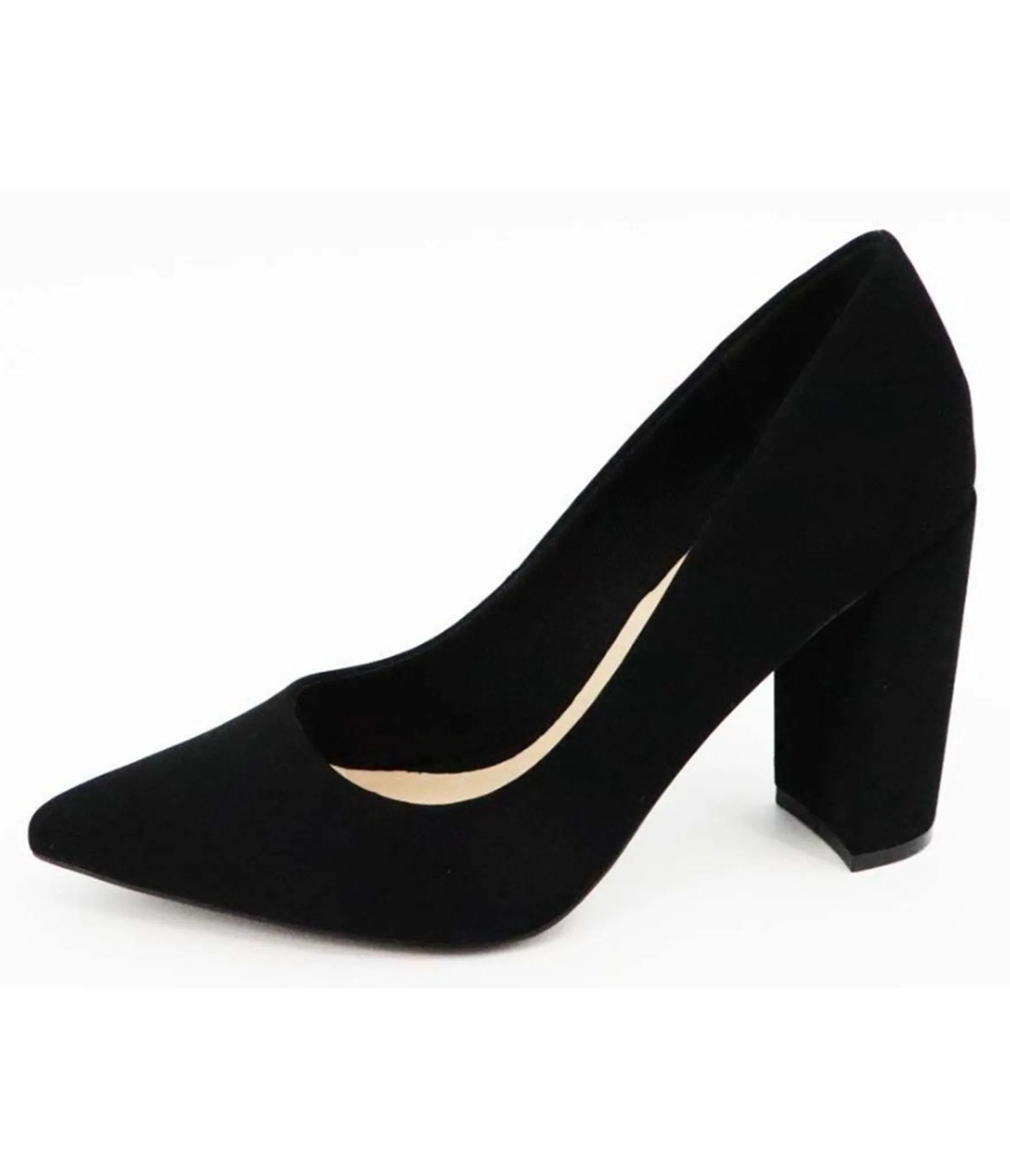 Black Leatherette Block Heels sold by Unique Vintage