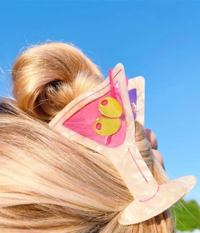 Martini Hair Clip sold by Unique Vintage