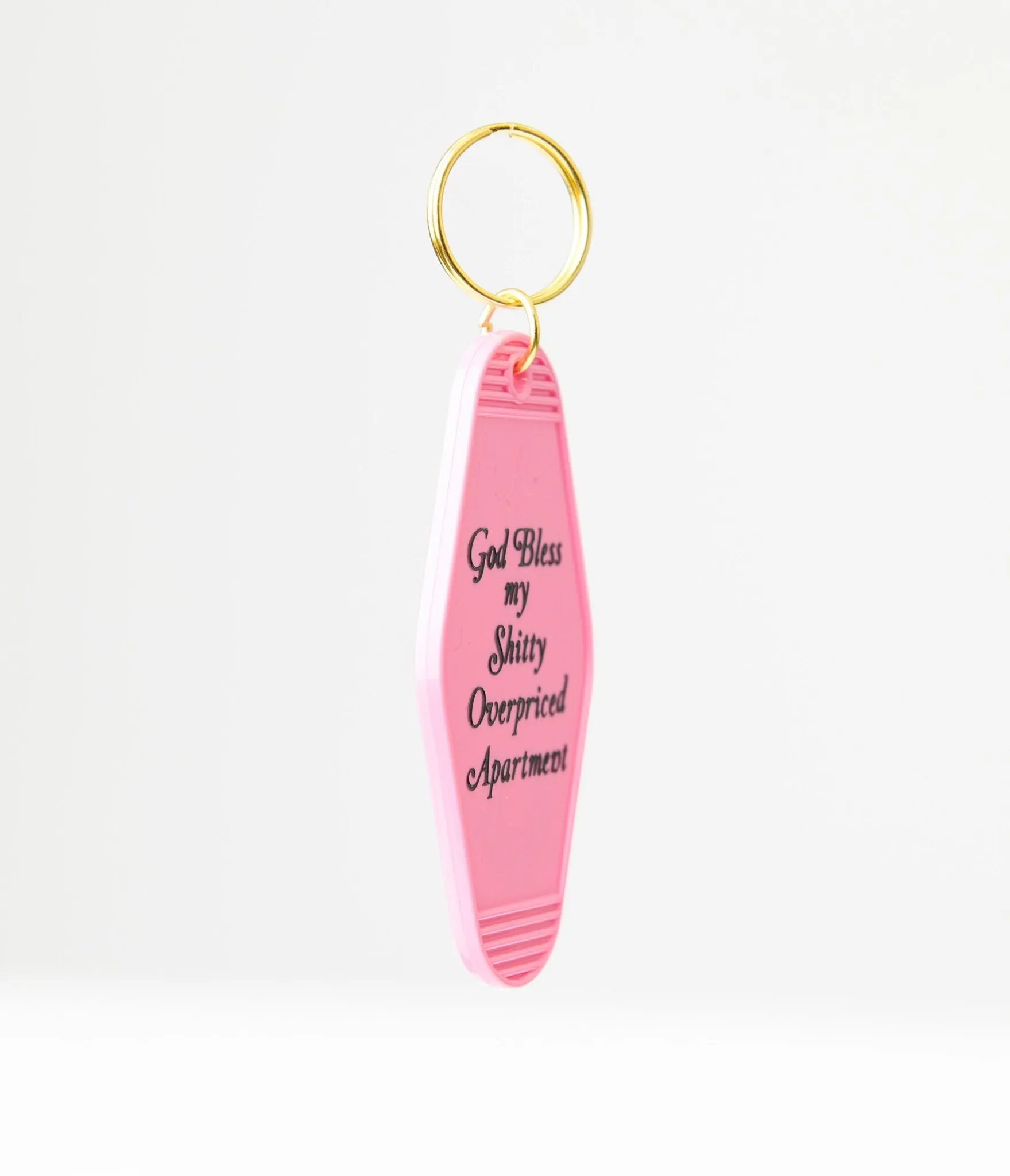 God Bless My Shitty Overpriced Apartment Motel Key Fob sold by Unique Vintage product image thumbnail 3