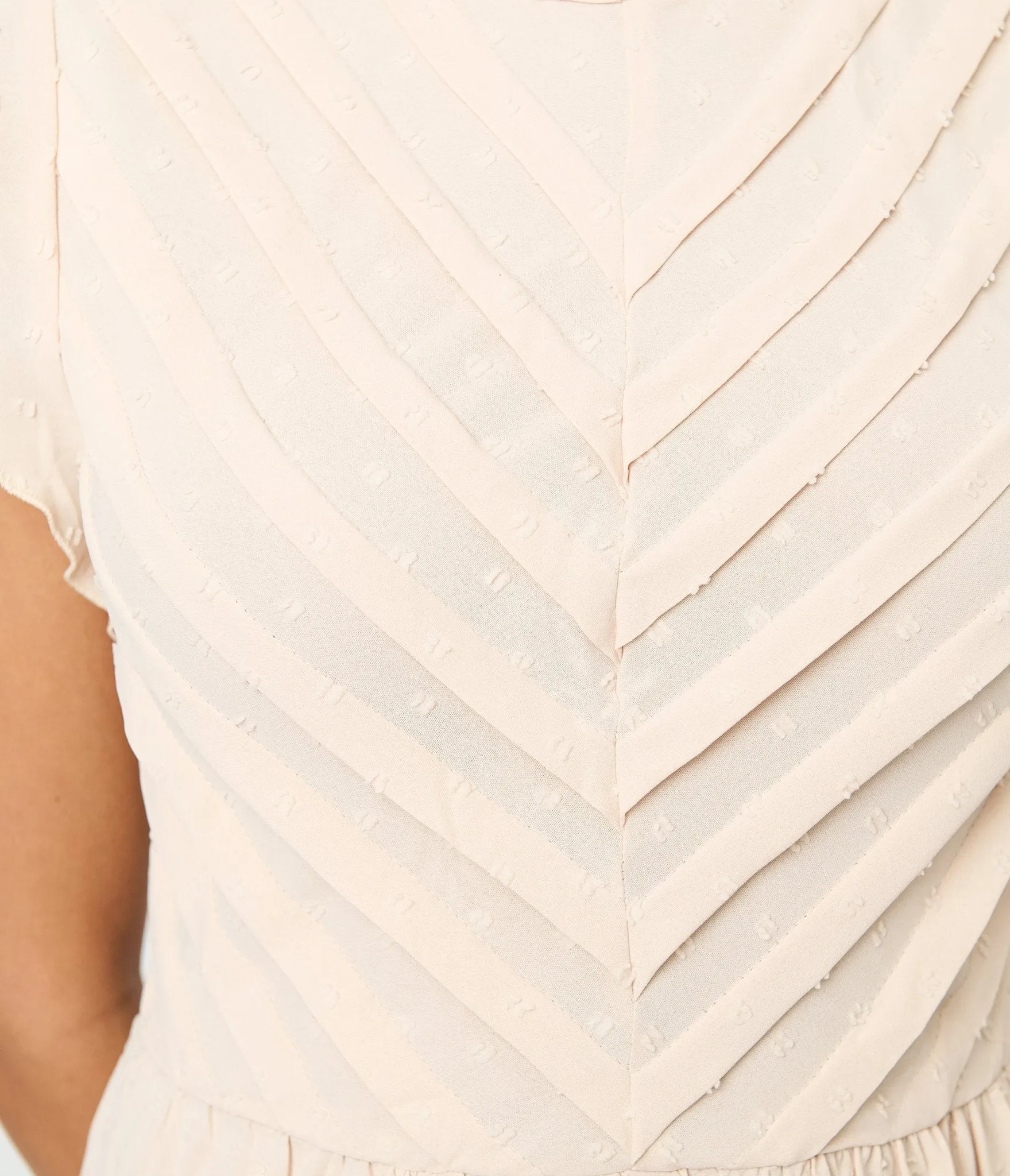 Beige Swiss Dot Willow Maxi Dress sold by Unique Vintage product image thumbnail 5