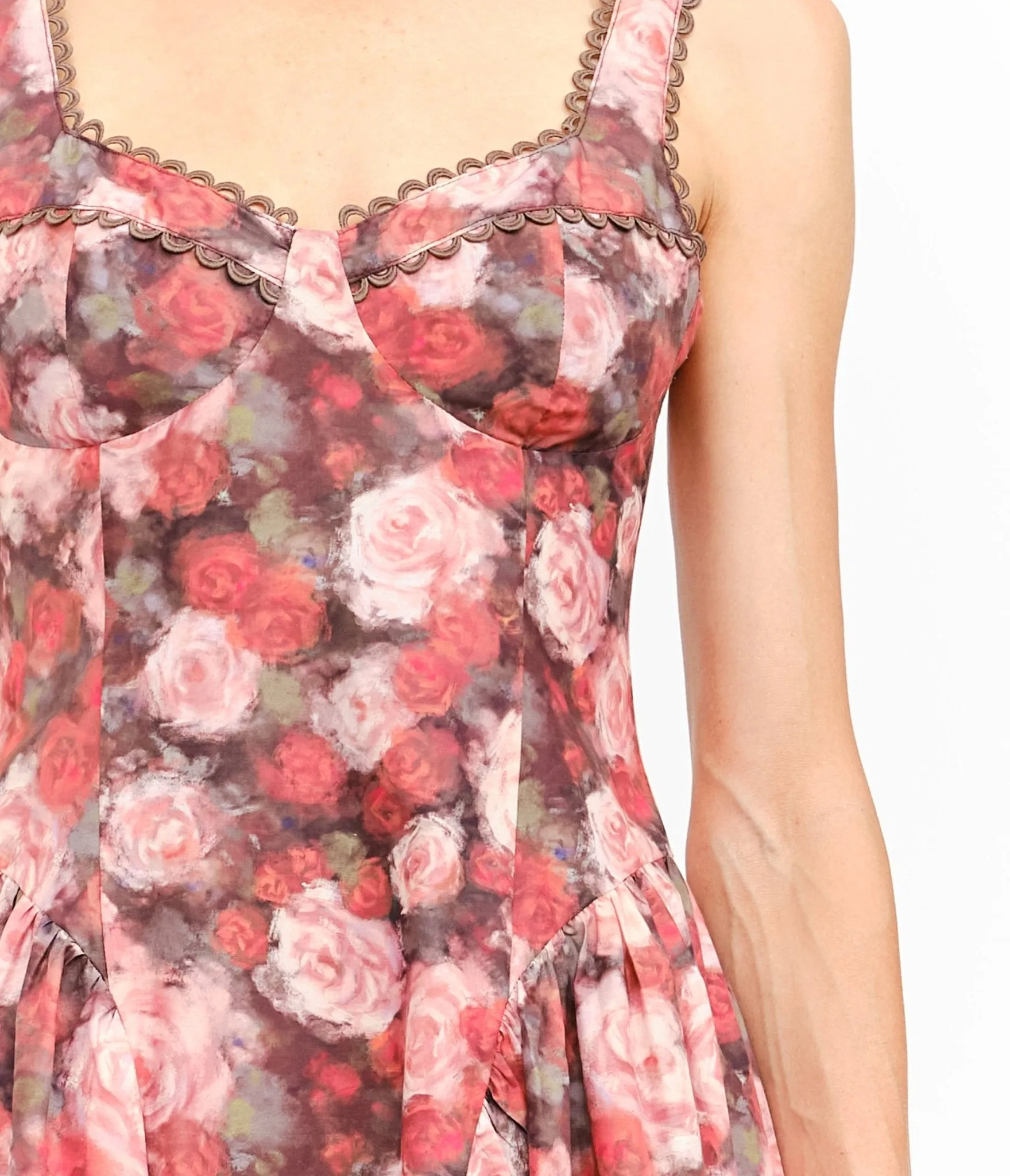 Pink Rose Cotton Midi Dress sold by Unique Vintage product image thumbnail 4