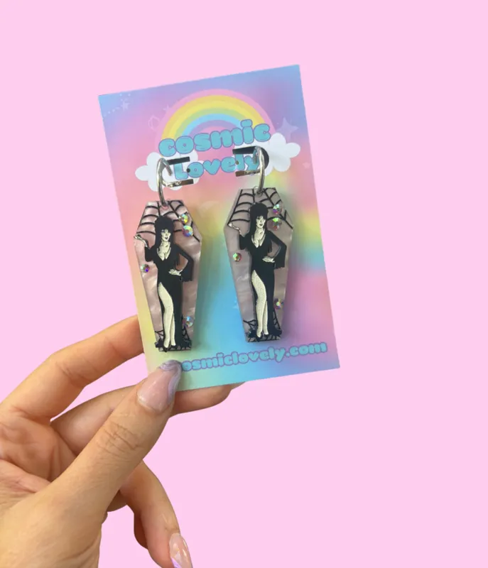 Mistress of the Dark Earrings sold by Unique Vintage