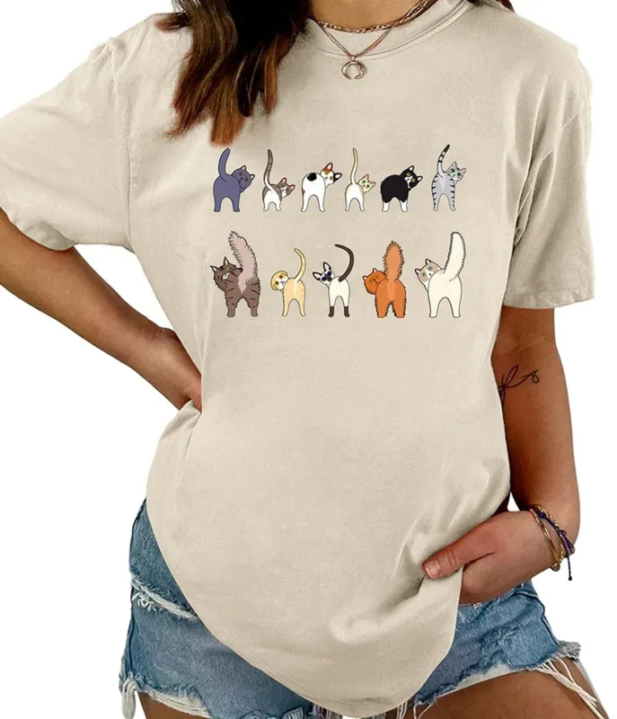 Cat Butts Unisex Graphic Tee sold by Unique Vintage