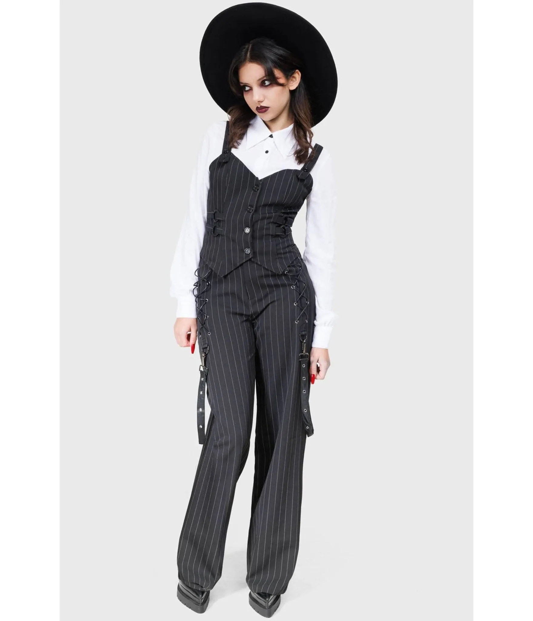 Kill Star Black Pinstripe Vest sold by Unique Vintage product image thumbnail 4