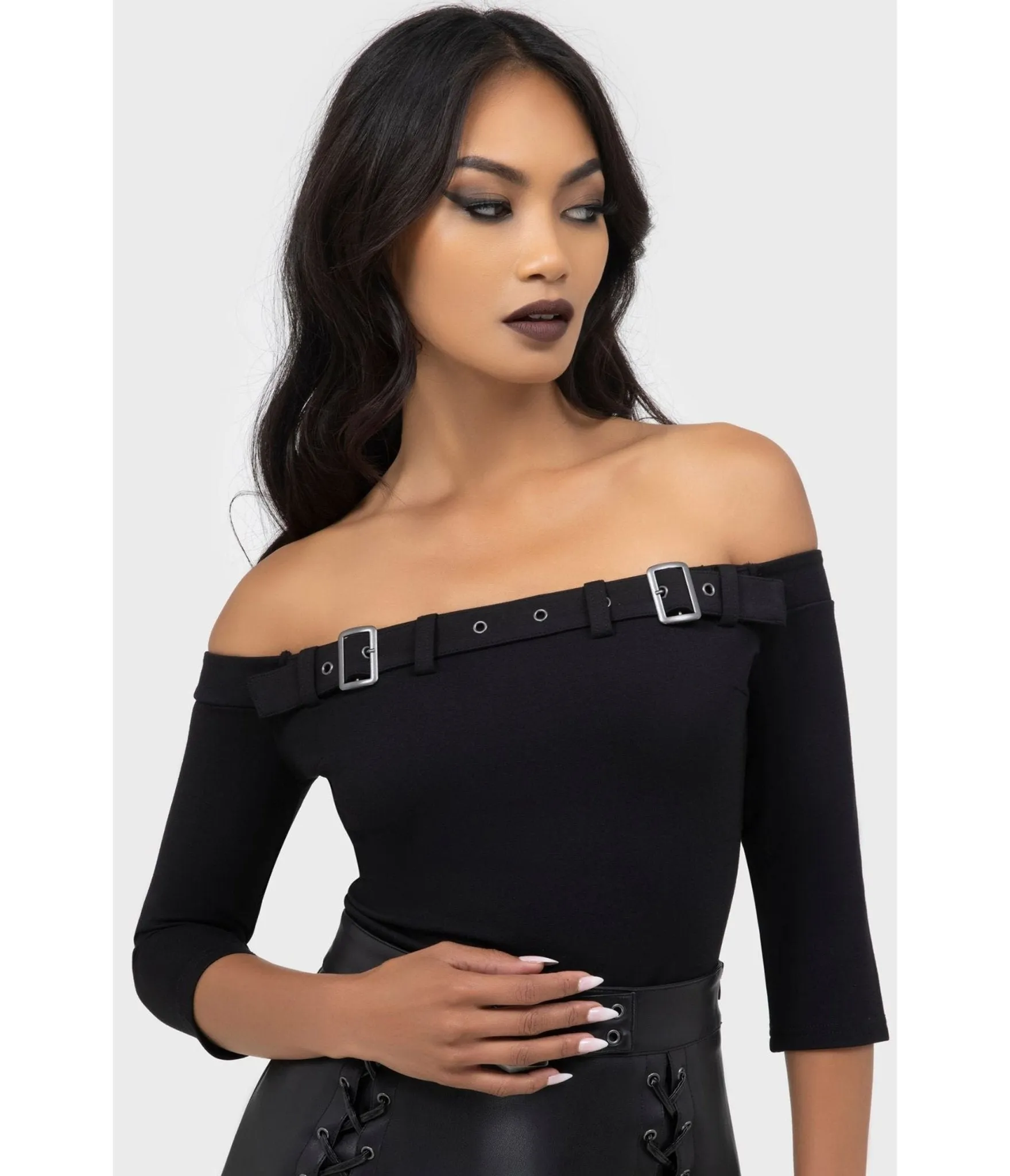 Kill Star Black Knit Cryptarose Top sold by Unique Vintage product image thumbnail 2